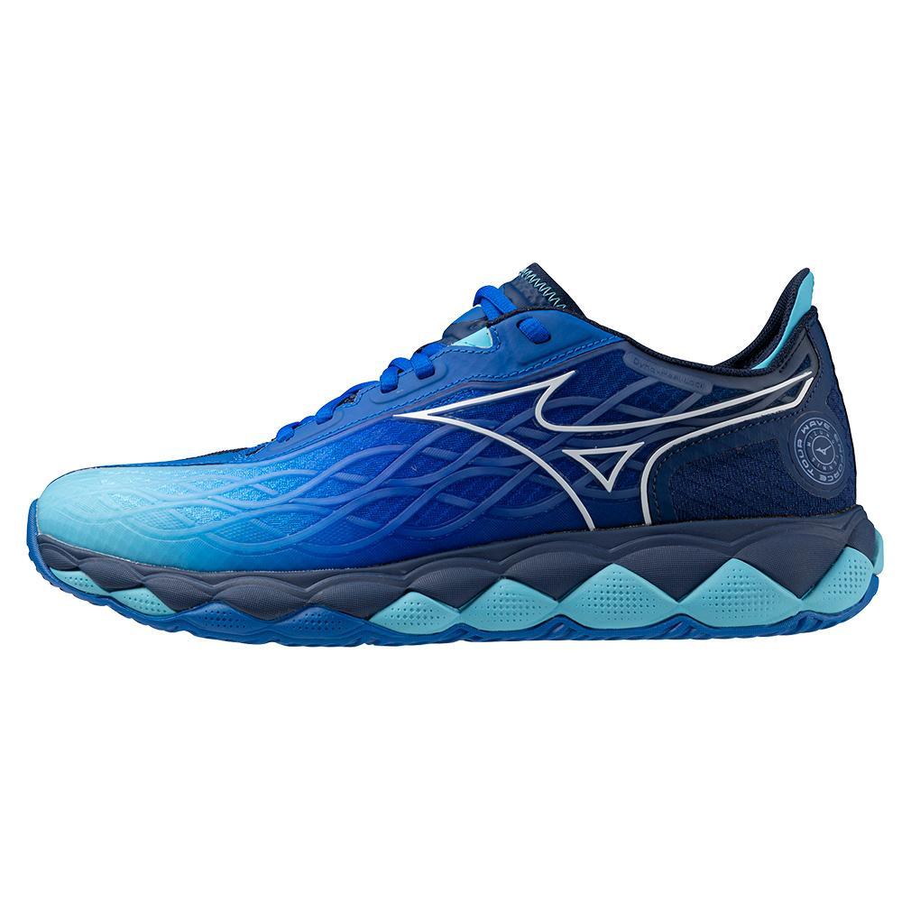Men's Wave Enforce Tour AC Tennis Shoes - Mugen Blue & White | High-Performance Court Sneakers for Competitive Play & Casual Wear