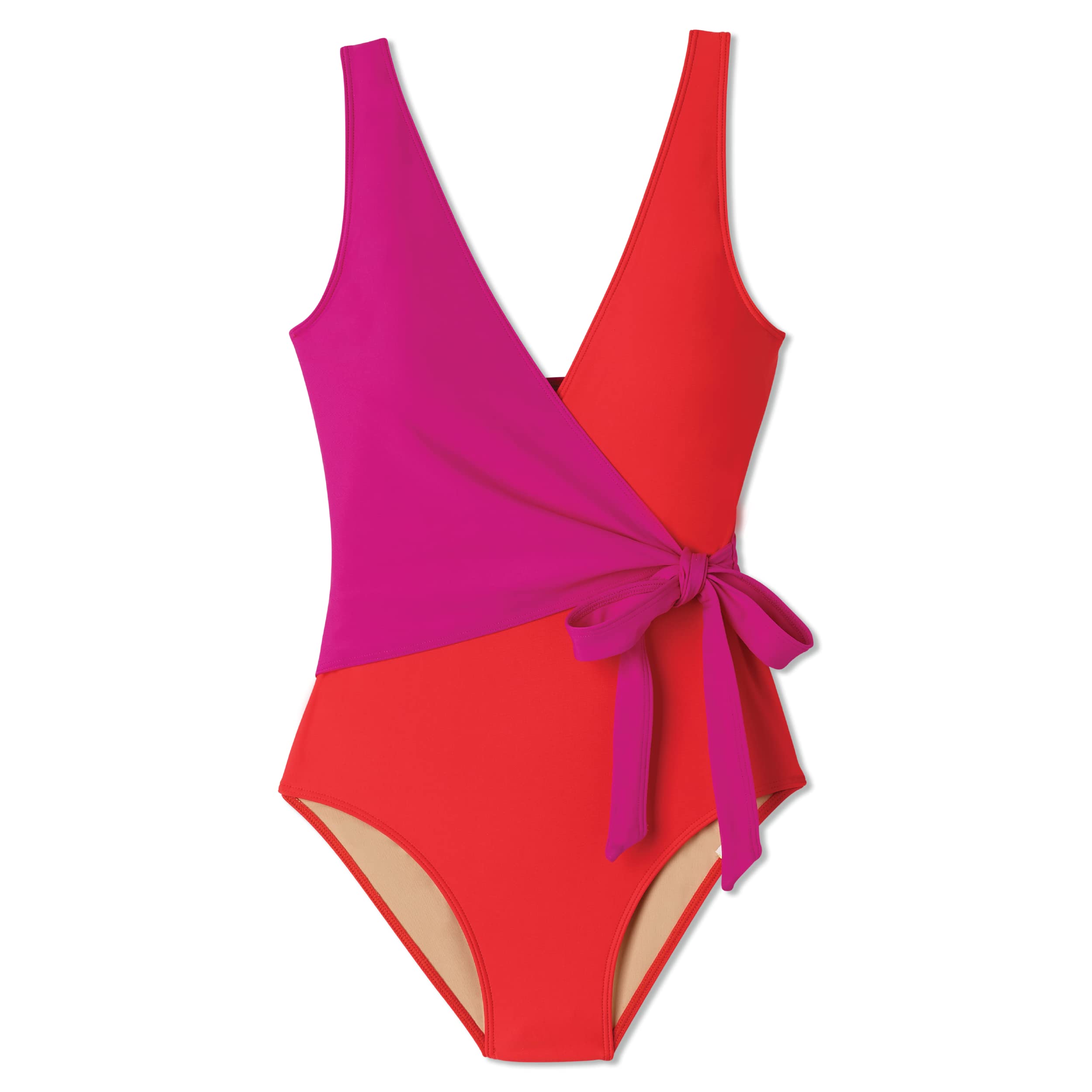 SUMMERSALT The Perfect Wrap One Piece Swimsuit - Women's Slimming Bathing Suit with Tummy Control | Beach, Pool & Vacation Wear