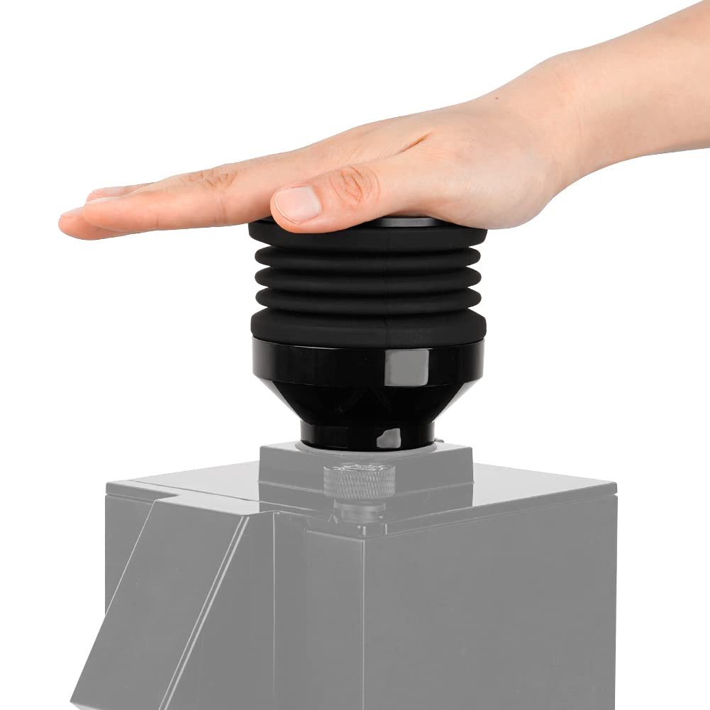 Premium Single Dose Coffee Hopper for Eureka Mignon Grinder - 2-in-1 Design with Silicone Bellows & Metal Lid - Black Coffee Grinder Accessory for Fresh Beans & Easy Cleaning - Perfect for Home Baristas & Coffee Enthusiasts