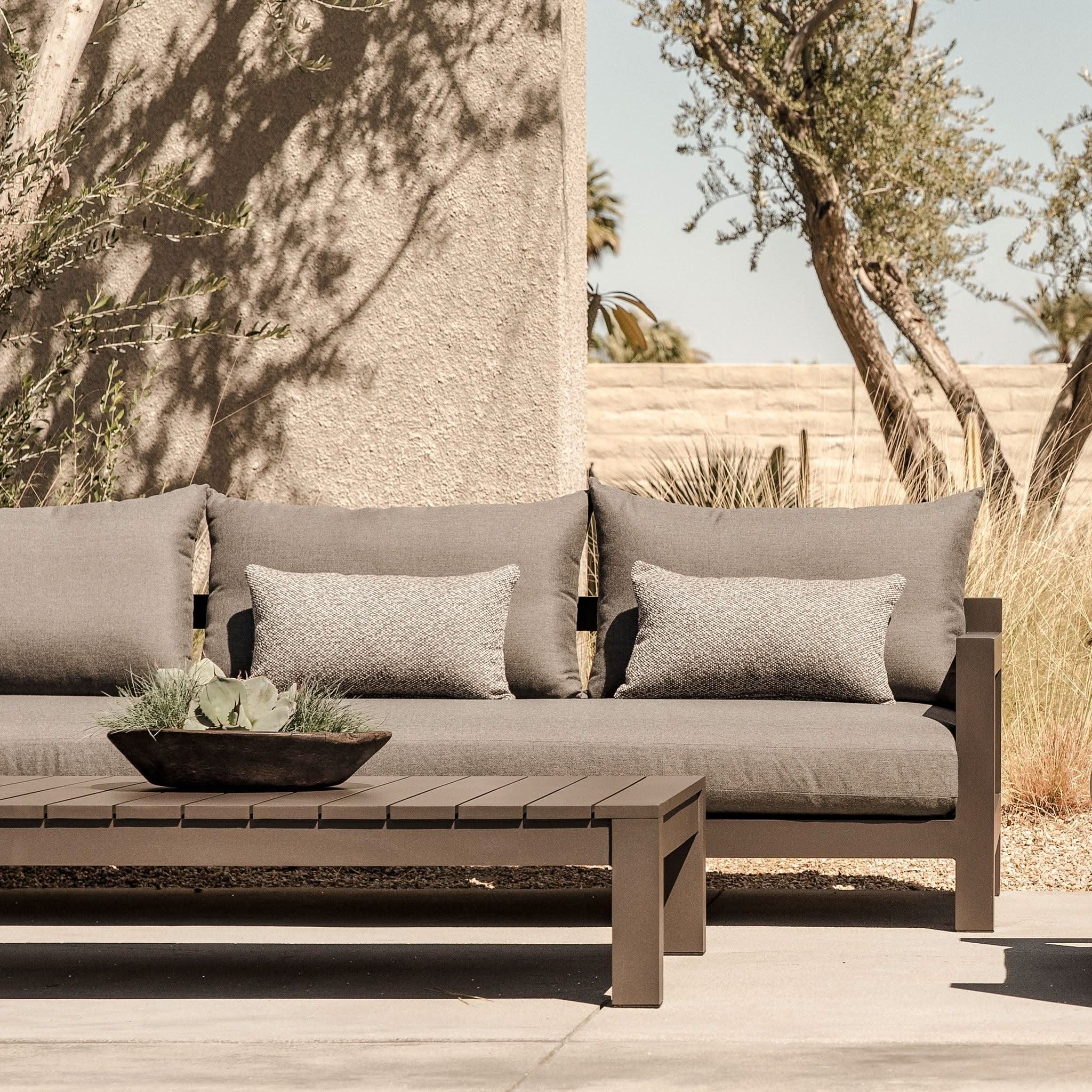 Modern Aluminum Coffee Table - Lightweight & Durable Living Room Furniture for Small Spaces, Home Decor, and Outdoor Patio Use