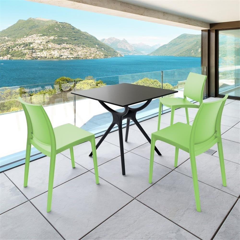 Compamia Maya Patio Dining Chairs Set of 2 - Tropical Green Outdoor Furniture for Garden, Poolside & Backyard Relaxation