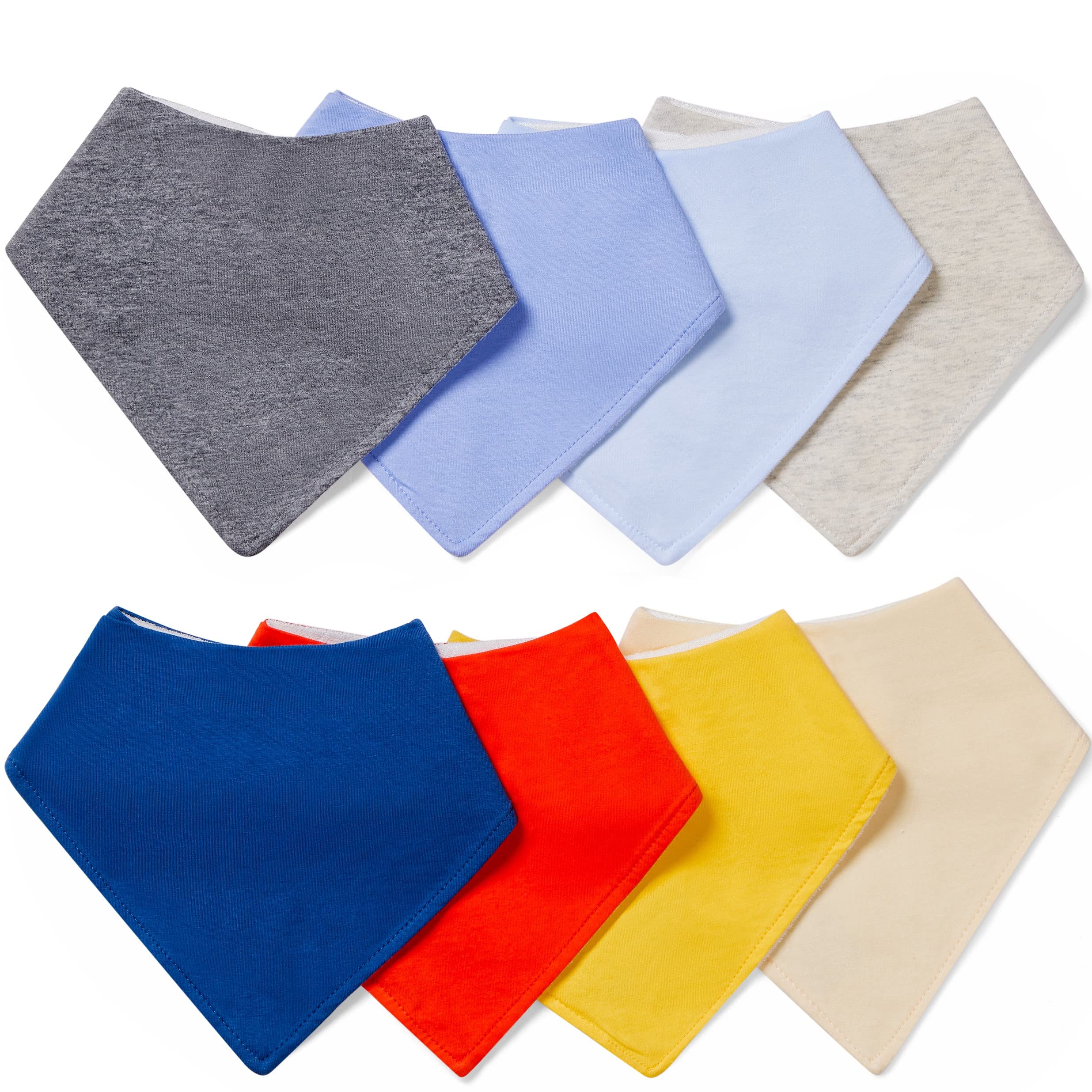TotAha SuperSoft Baby Bandana Drooling Bibs - Organic Bamboo & Cotton, Ultra Absorbent, Waterproof Lining for Leak Protection (3-Pack) - Perfect for Teething, Feeding & Everyday Messes