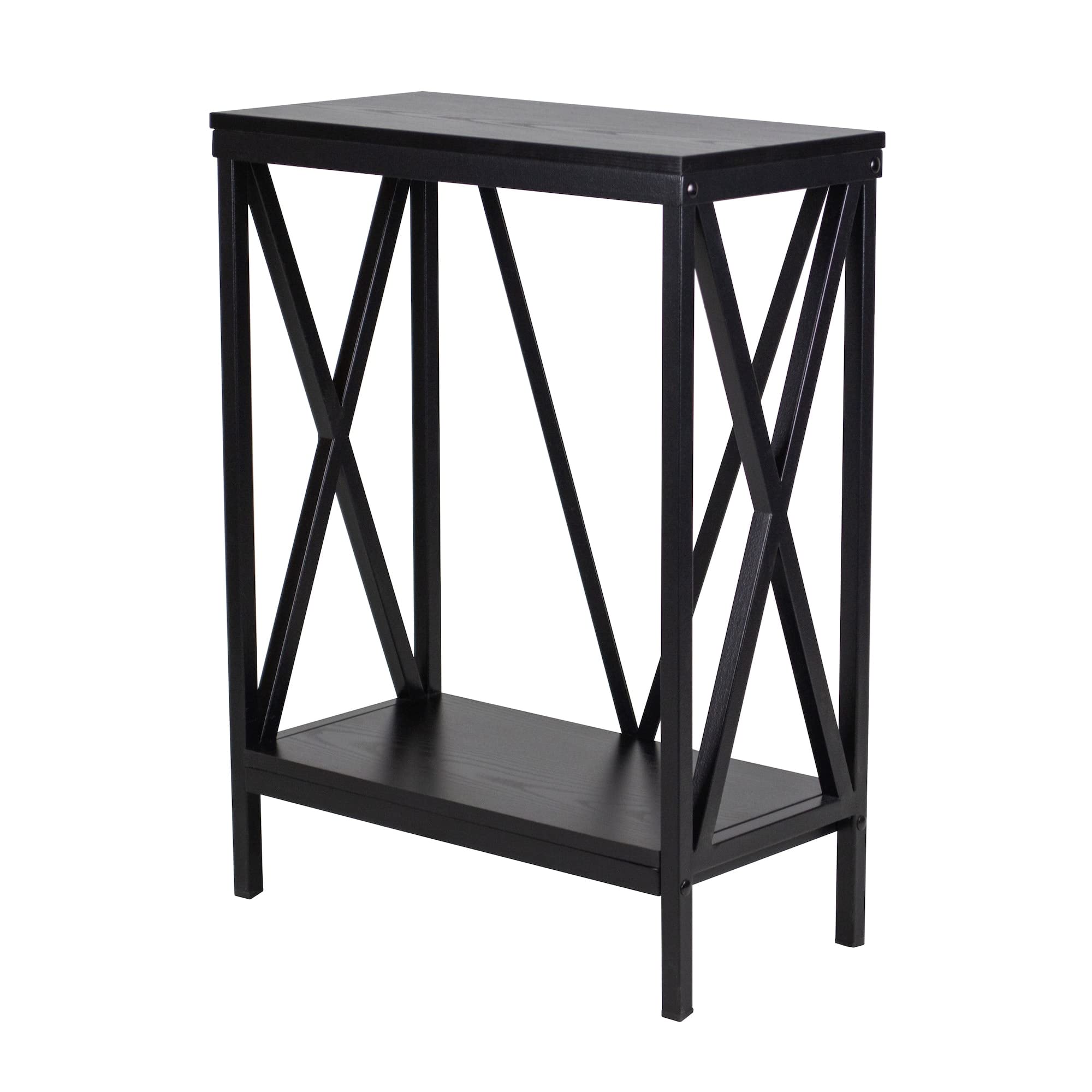 10 Gallon Steel Aquarium Stand with Lower Shelf - Black | Heavy Duty Fish Tank Cabinet for Home & Office | Perfect for Small Aquariums, Reptile Terrariums & Pet Storage