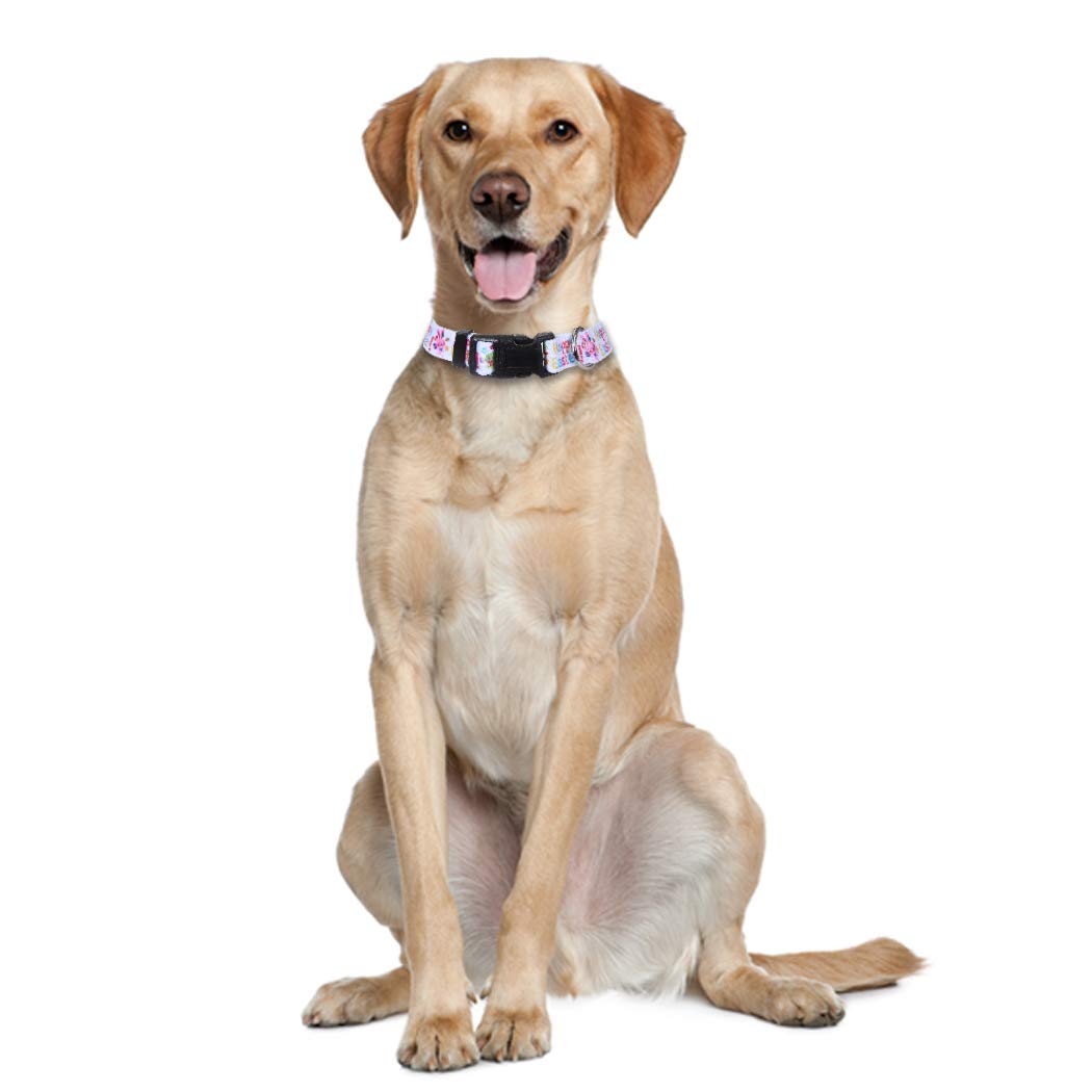 2 Pack Easter Dog Collar - Adjustable Nylon Pet Collars with Easter Egg Pattern for Small/Medium Dogs - Perfect for Easter Photos, Spring Walks & Holiday Pet Costumes