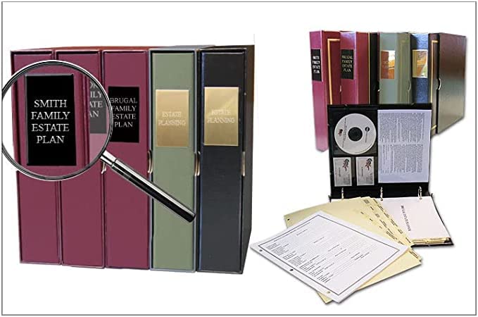 Personalized Estate Planning Binder Kit - Custom Name Stamped, 18 Pre-Printed Tabs & Fillable Data Sheets (Blue & Gold) - Perfect for Organizing Wills, Trusts & Important Documents