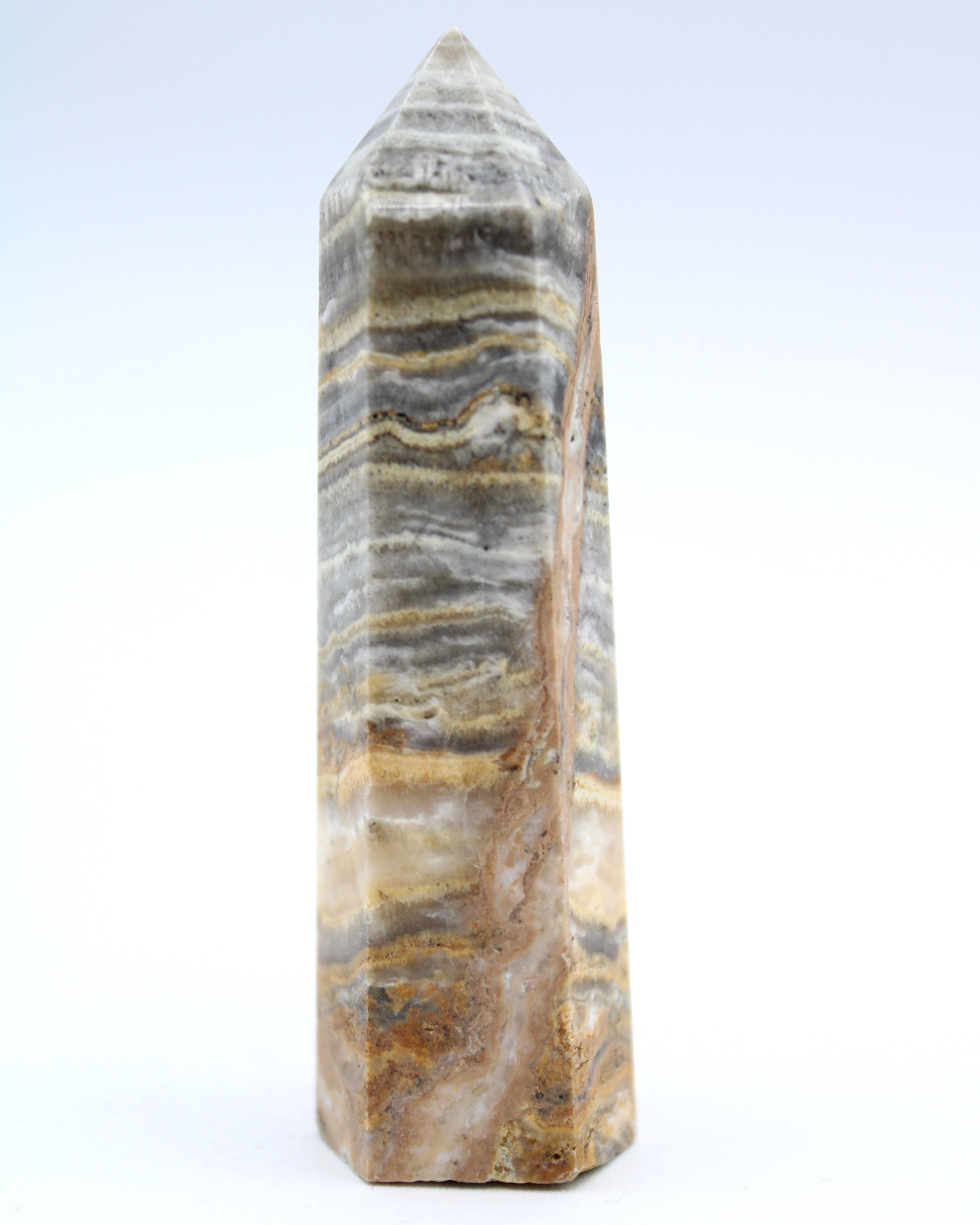 Natural Crazy Lace Agate Crystal Tower - Healing Stone for Meditation, Yoga & Home Decor (6 inch) | Perfect for Energy Work, Spiritual Gifts & Office Display