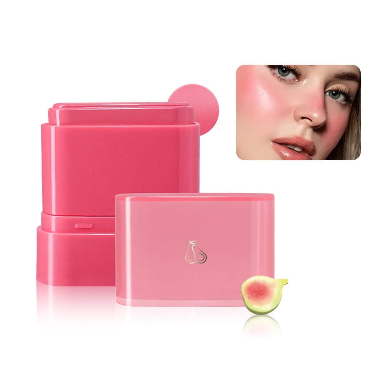 Multi-Purpose Hydrating Cream Blush Stick - Matte Finish Waterproof Makeup for Cheeks, Eyes & Lips | Natural Blendable Moisturizer | #02 Guava | Perfect for Everyday Wear & On-The-Go Touch Ups