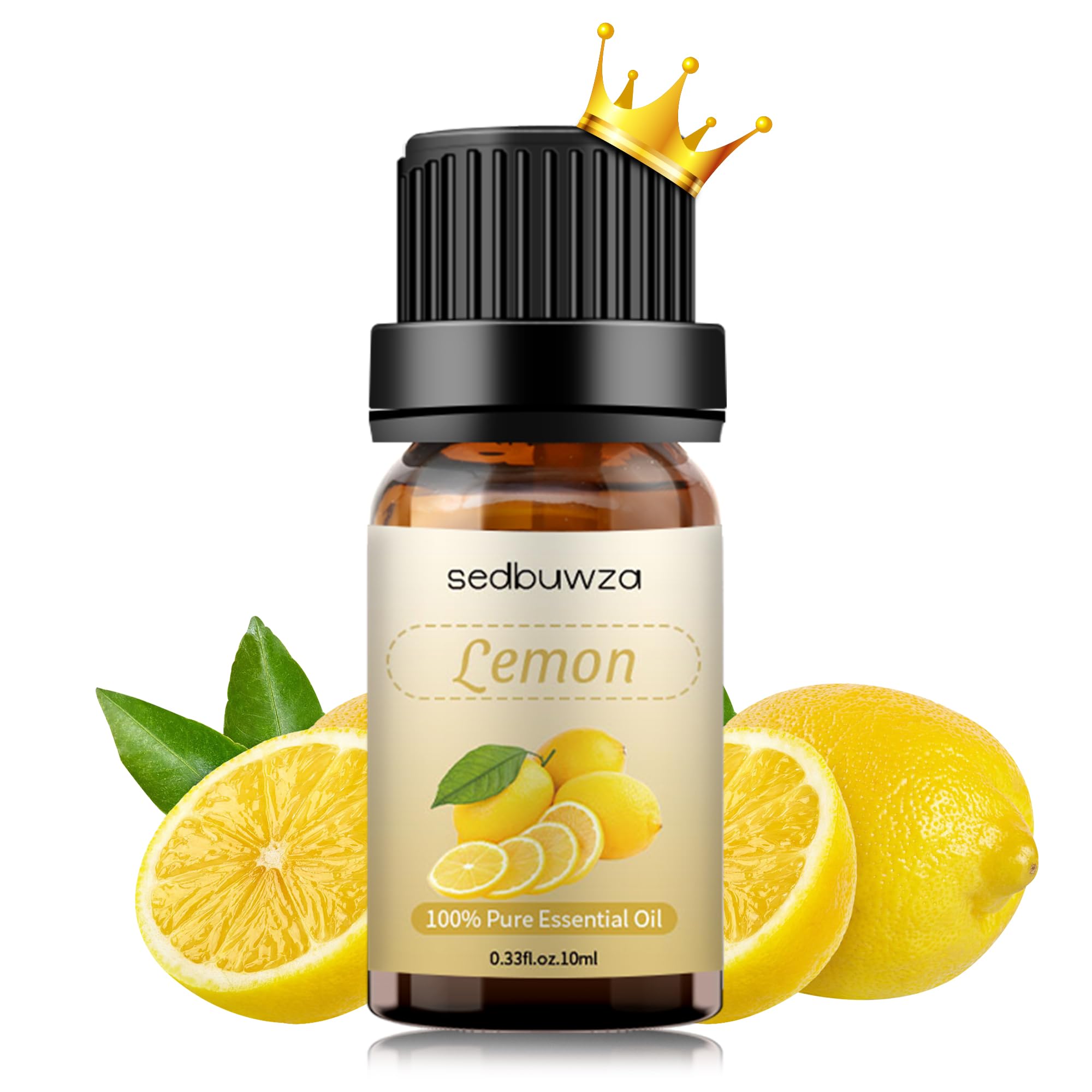 100% Pure Organic Lemon Essential Oil for Aromatherapy - Natural Diffuser, Humidifier, Soap & Candle Making, Perfume - Perfect for Relaxation, Stress Relief & Home Fragrance