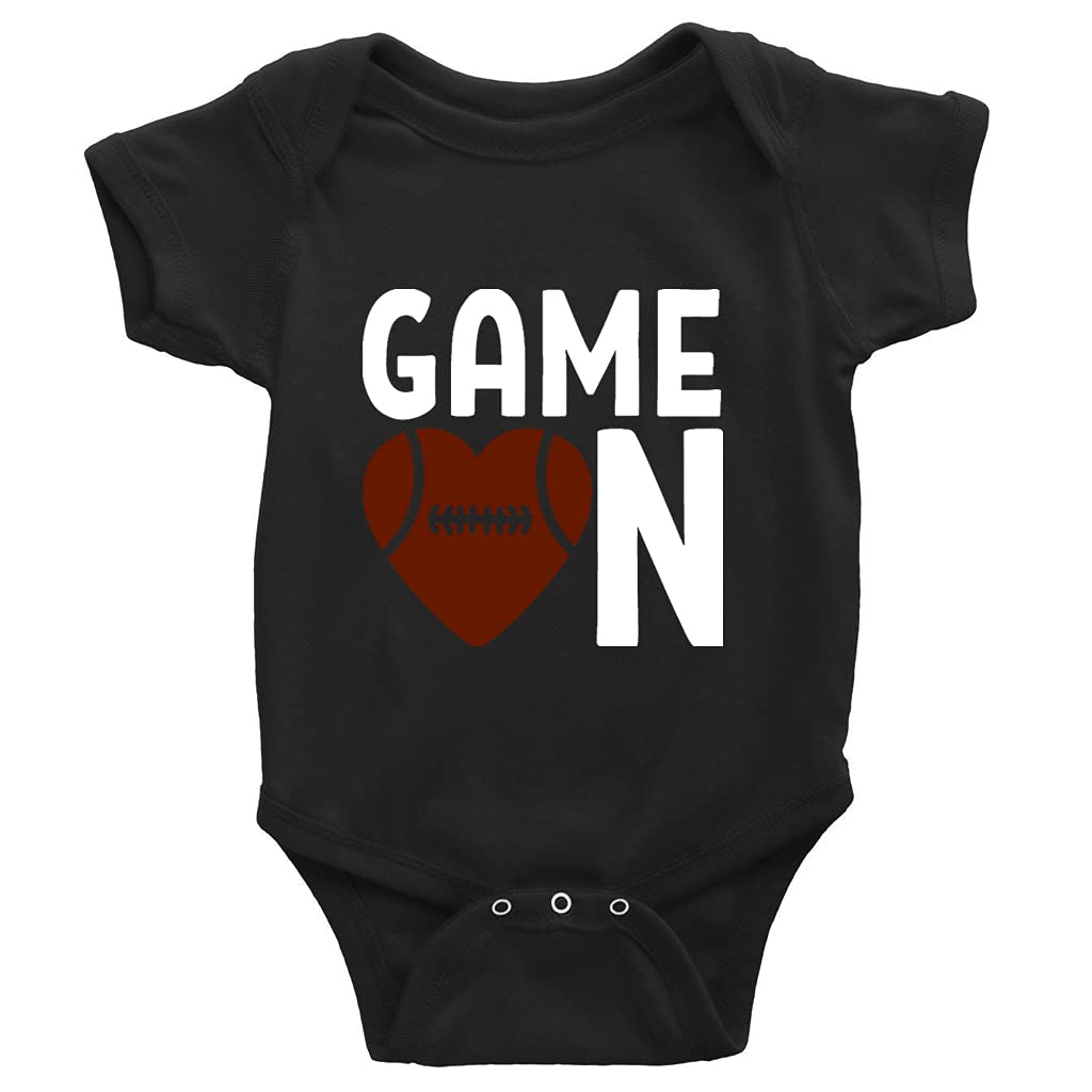 Game On Football Baby Bodysuit - Short Sleeve Unisex Newborn Clothes for Summer | Perfect for Football Games, Family Outings & Photo Shoots
