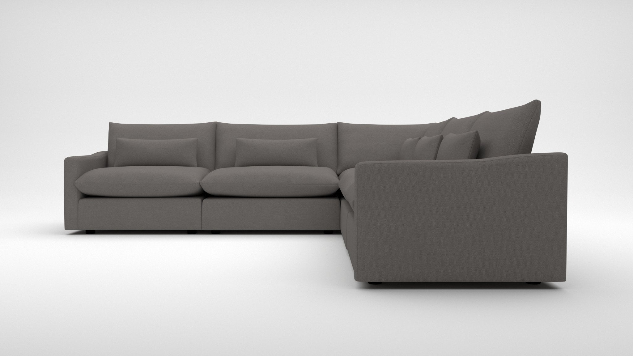 Bouldin 123 Corner Sectional Sofa - Modern L-Shaped Couch with Chaise Lounge, Soft Fabric Upholstery, Sturdy Wooden Frame - Perfect for Living Room, Family Room, and Home Theater Seating