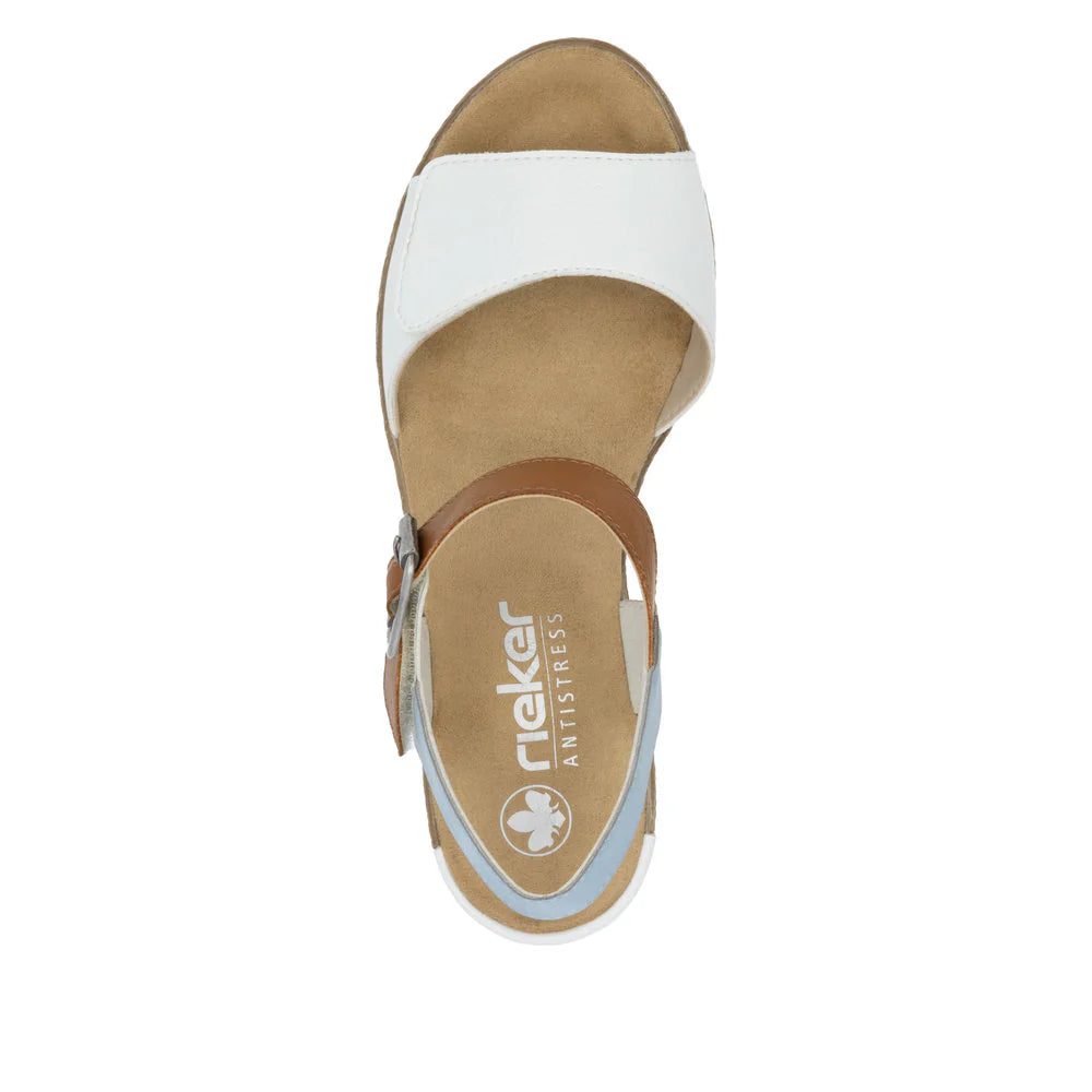 Rieker 62460 White Multi Women's Comfortable Slip-On Shoes - Perfect for Casual Wear, Office & Walking
