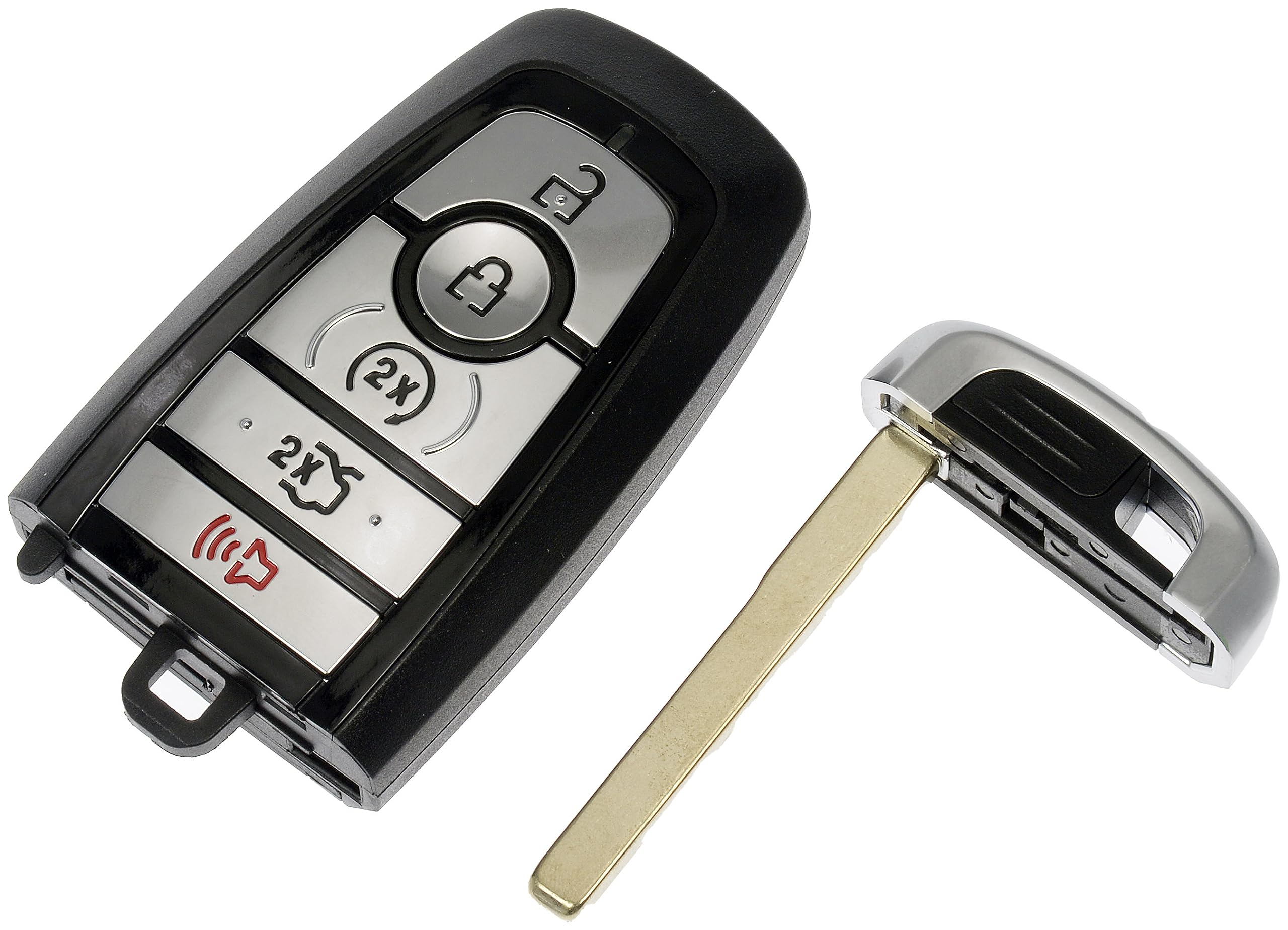 Dorman 99287ST 5-Button Keyless Entry Remote Replacement for Select Ford Models - Car Key Fob for Easy Access & Security