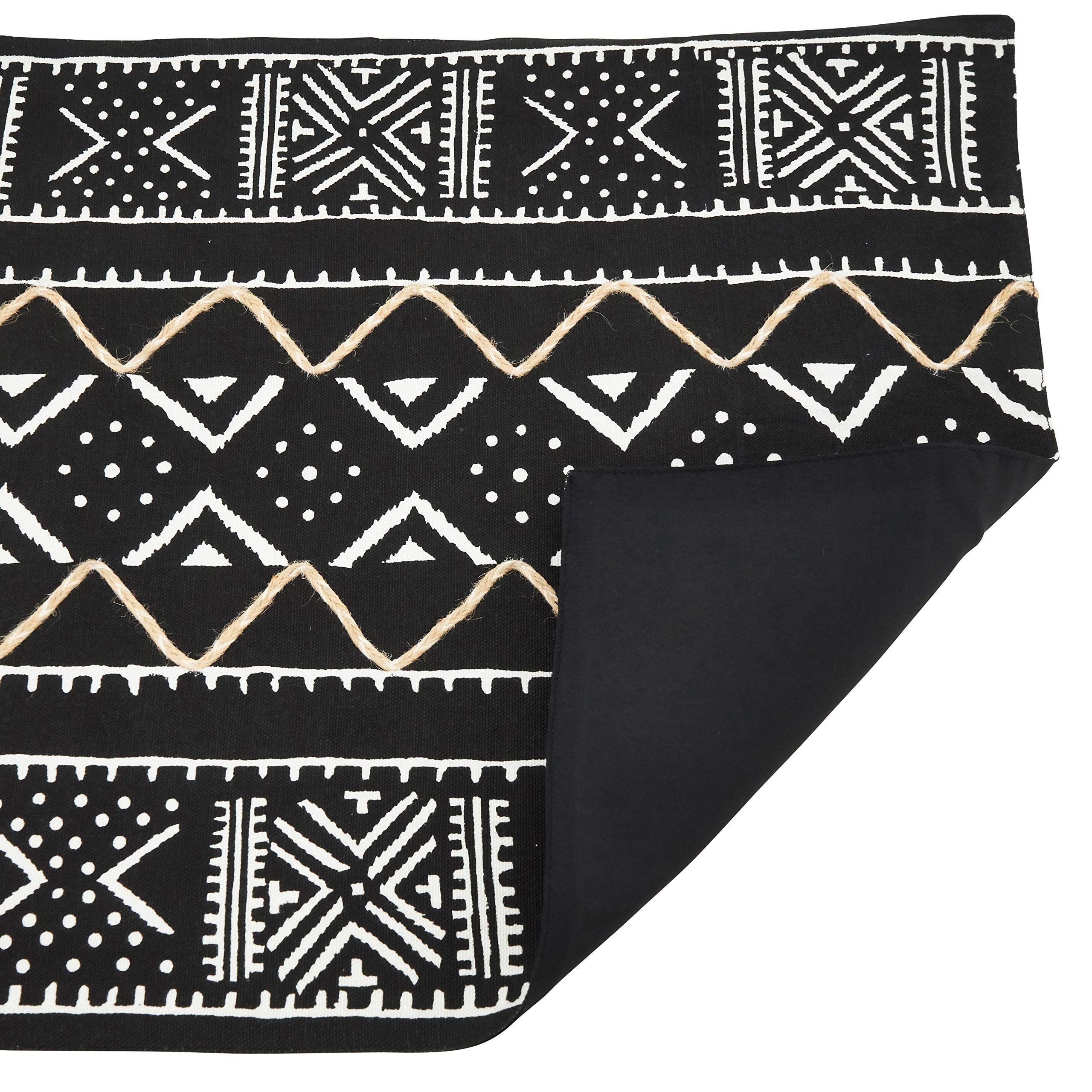 Handmade African Mud Cloth Placemats Set of 4 - Premium Cotton Table Mats for Dining, Kitchen Decor & Boho Home Accessories - Perfect for Dinner Parties, Holiday Settings & Farmhouse Style Tables