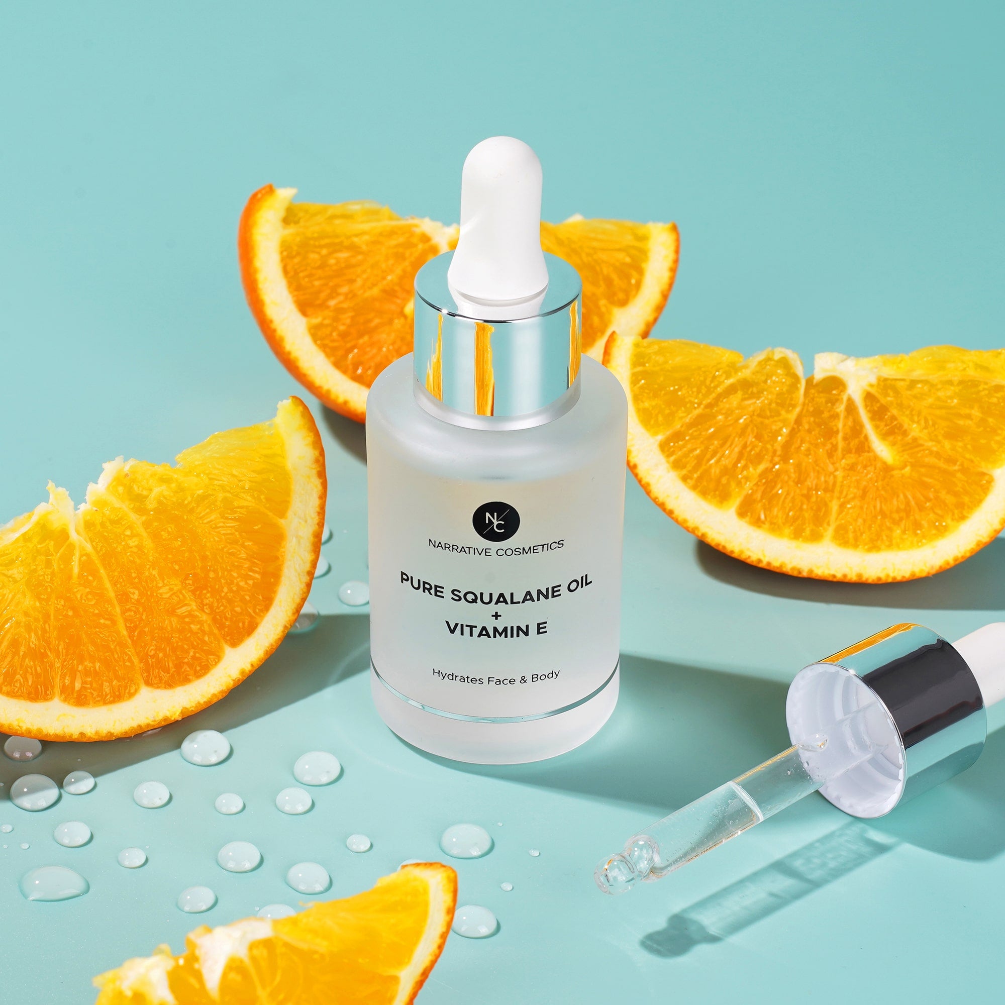 Pure Squalane Oil with Vitamin E - 1 Fl Oz (30ml) for Hydrating Skin & Hair - Perfect for Dry Skin Care, Anti-Aging & Night Routine