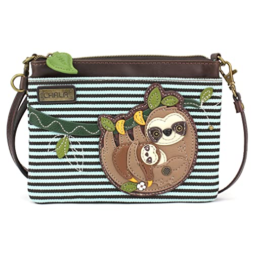 Sloth Family - Teal Stripe