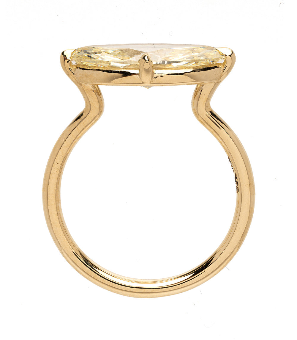 2 Carat Marquise Cut Champagne Diamond Engagement Ring for Women - Elegant Wedding & Proposal Jewelry Gift