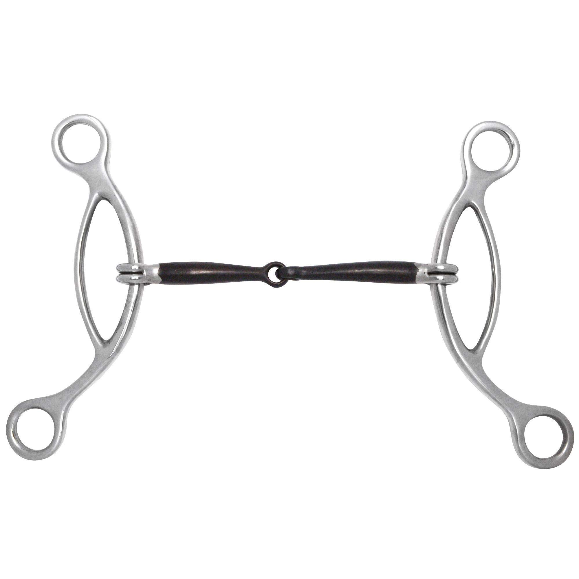 Toklat Sweet Iron H Gag Snaffle Bit for Horses – Comfortable & Durable Training Bit for Dressage, Jumping & Trail Riding