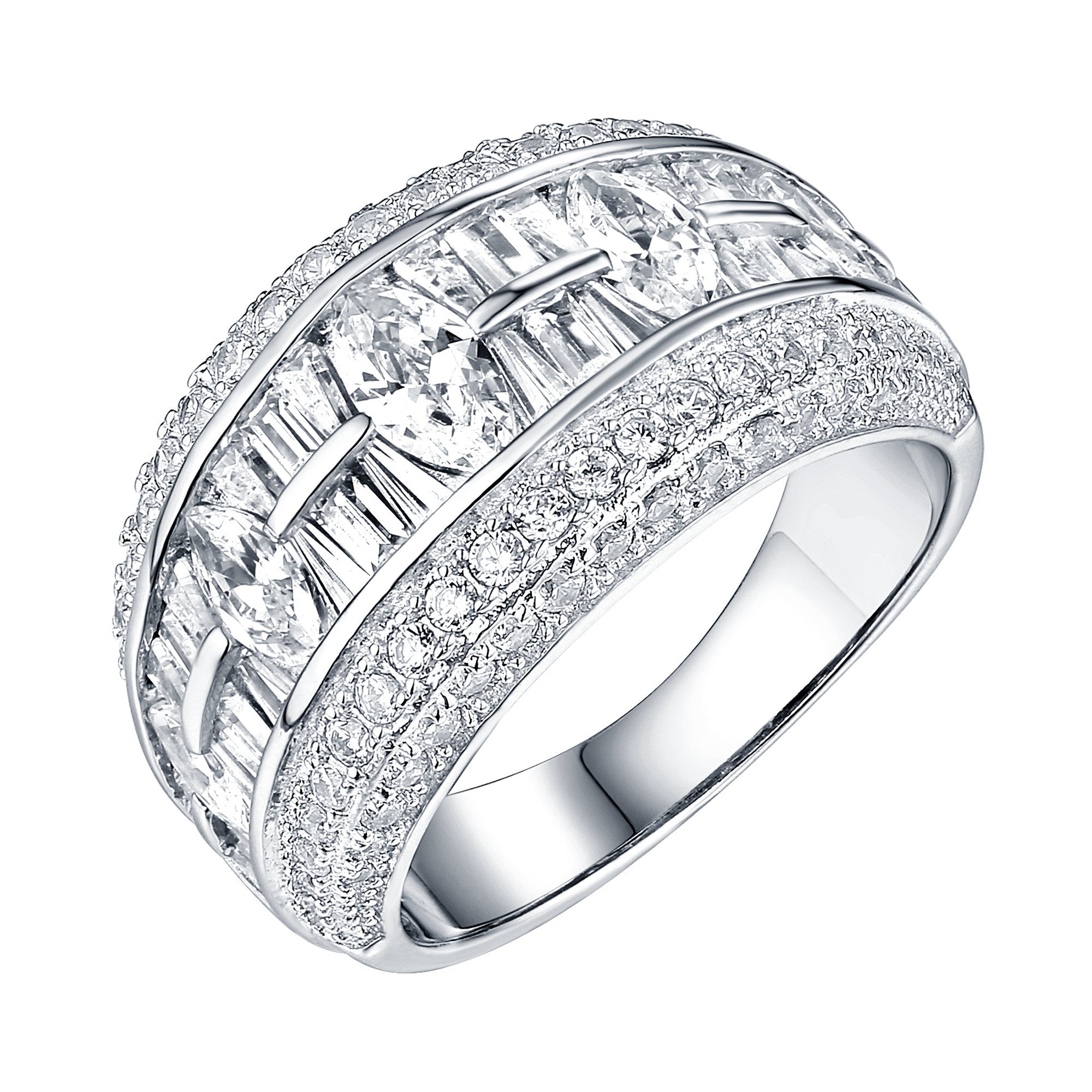 Pear Cut Cubic Zirconia Wedding Engagement Ring for Women - Sterling Silver Jewelry - Perfect for Proposals, Anniversaries & Special Occasions