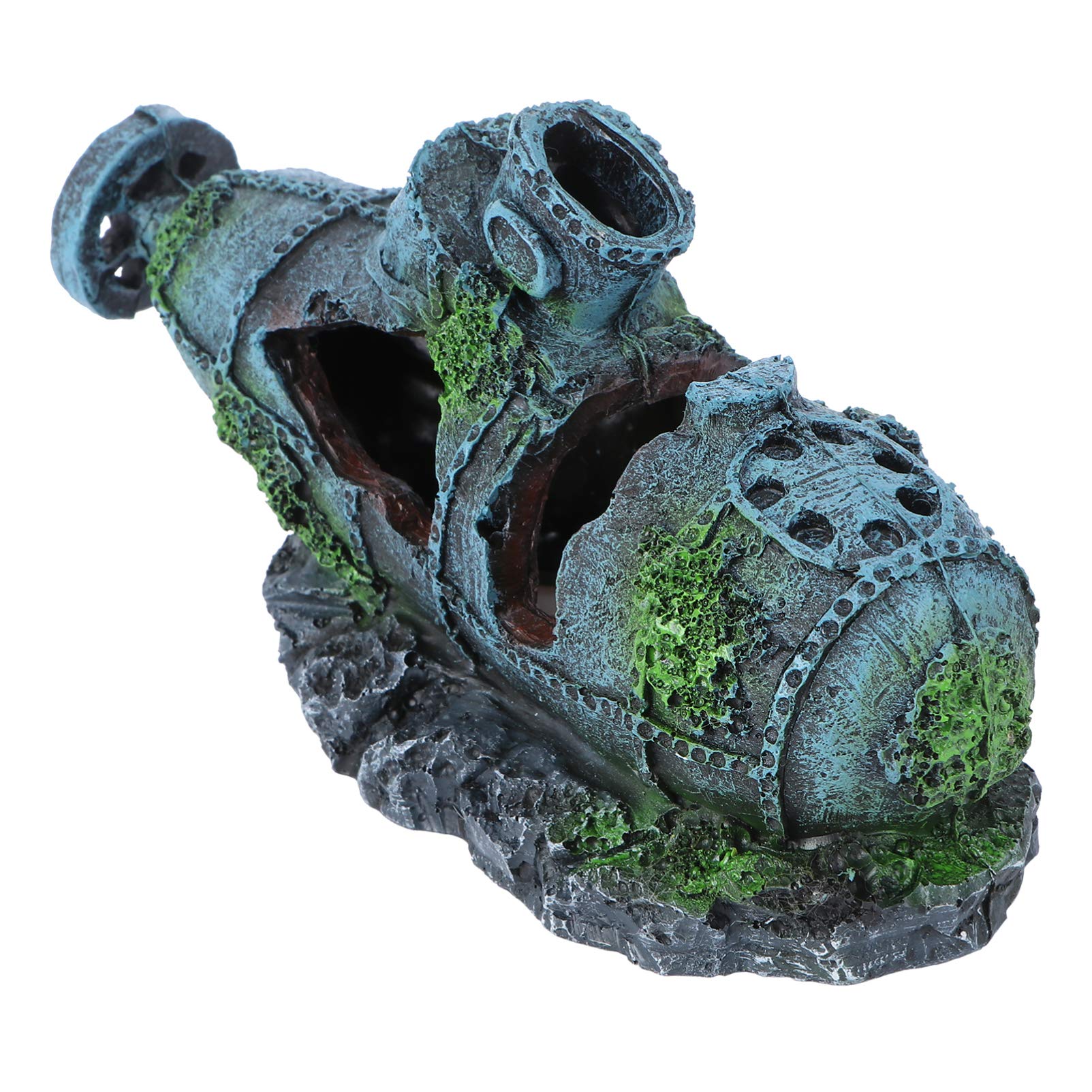 Balacoo Resin Aquarium Decorations - Sunken Ship & Submarine Ornaments for Fish Tanks | Safe Underwater Decor for Freshwater & Saltwater Aquariums | Perfect for Home, Office, or Classroom Aquatic Displays