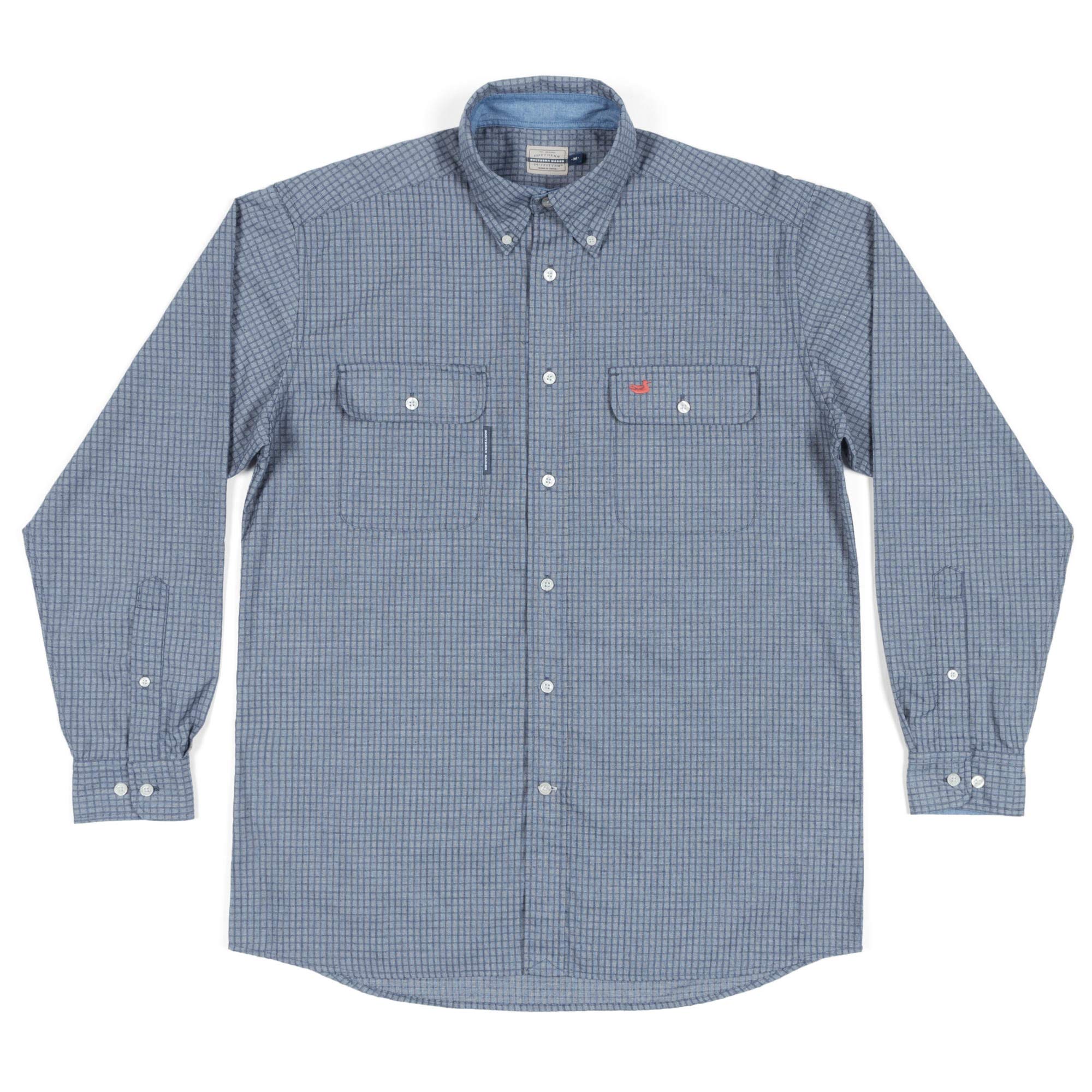 Southern Marsh Leeward Textured Grid Shirt for Men | Casual Button Down Shirt with Stylish Checkered Pattern | Perfect for Outdoor Adventures, Work & Date Nights