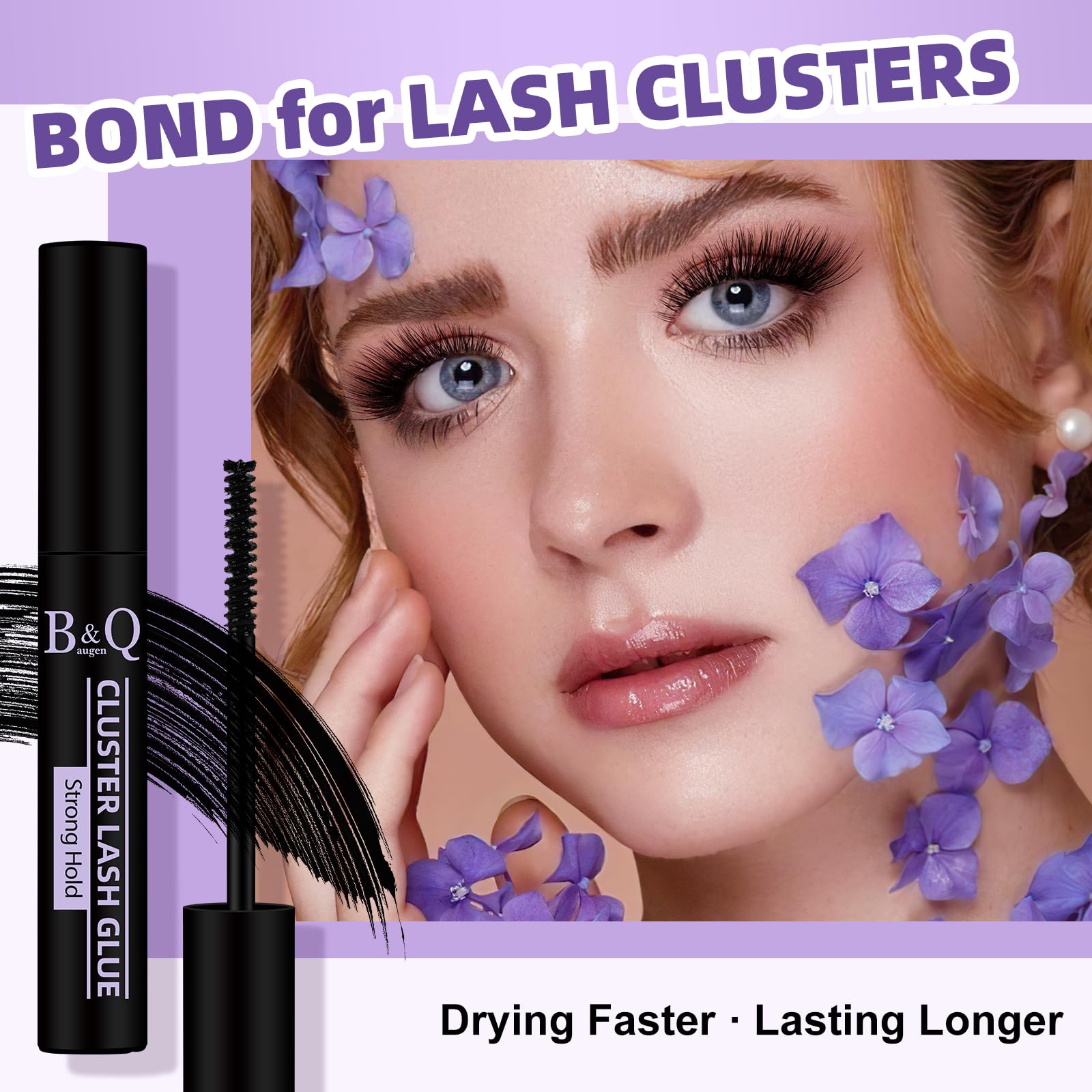 **10ml Black Waterproof Cluster Lash Glue - Super Strong Hold DIY Eyelash Extension Adhesive for Sensitive Eyes | Perfect for Professional Salon Use & Home Lash Application**