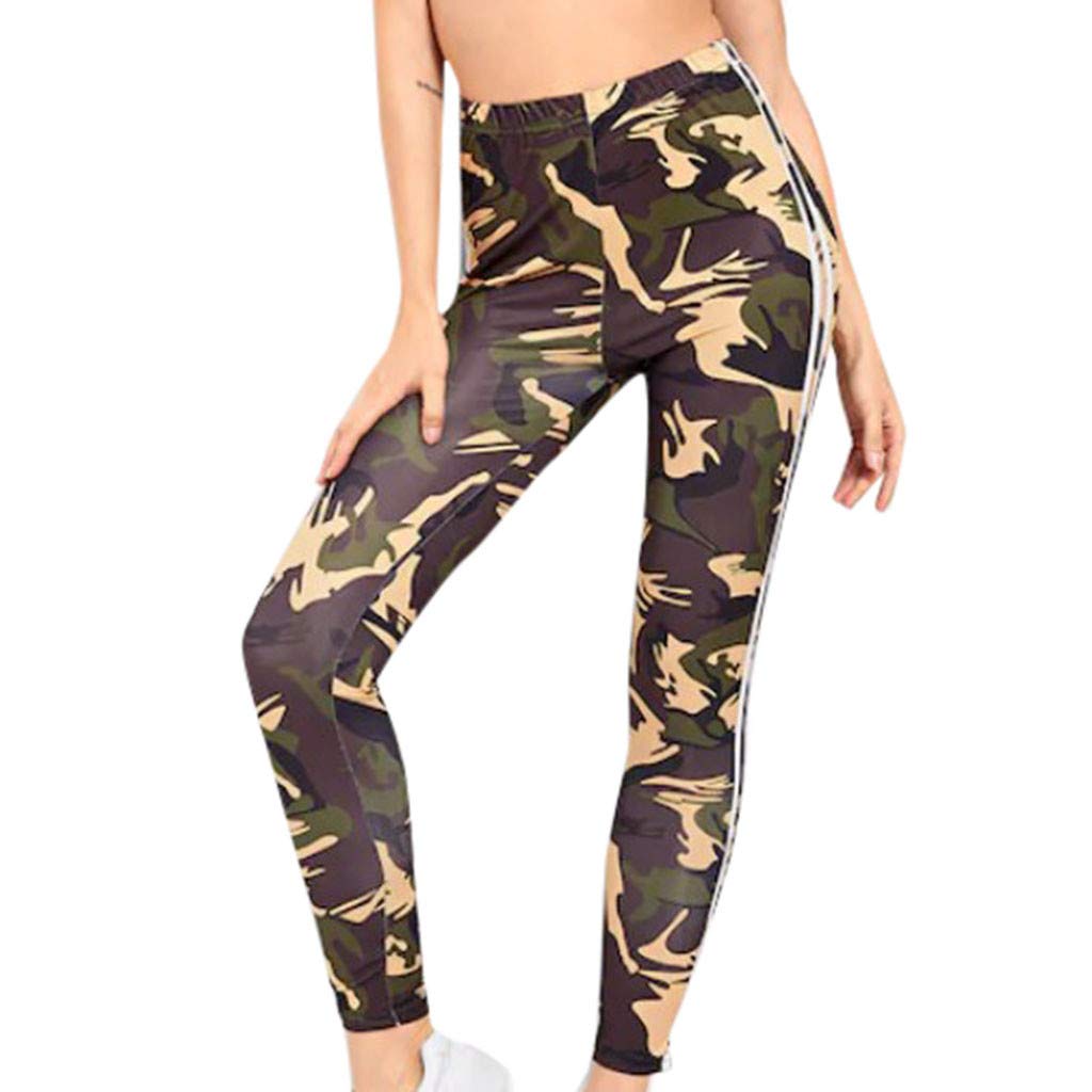 LISTHA Women's Camo Workout Leggings - High Waist Yoga Pants for Running, Fitness & Gym - Moisture Wicking Athletic Trousers for Women (Perfect for Outdoor Jogging, HIIT Training & Lounge Wear)
