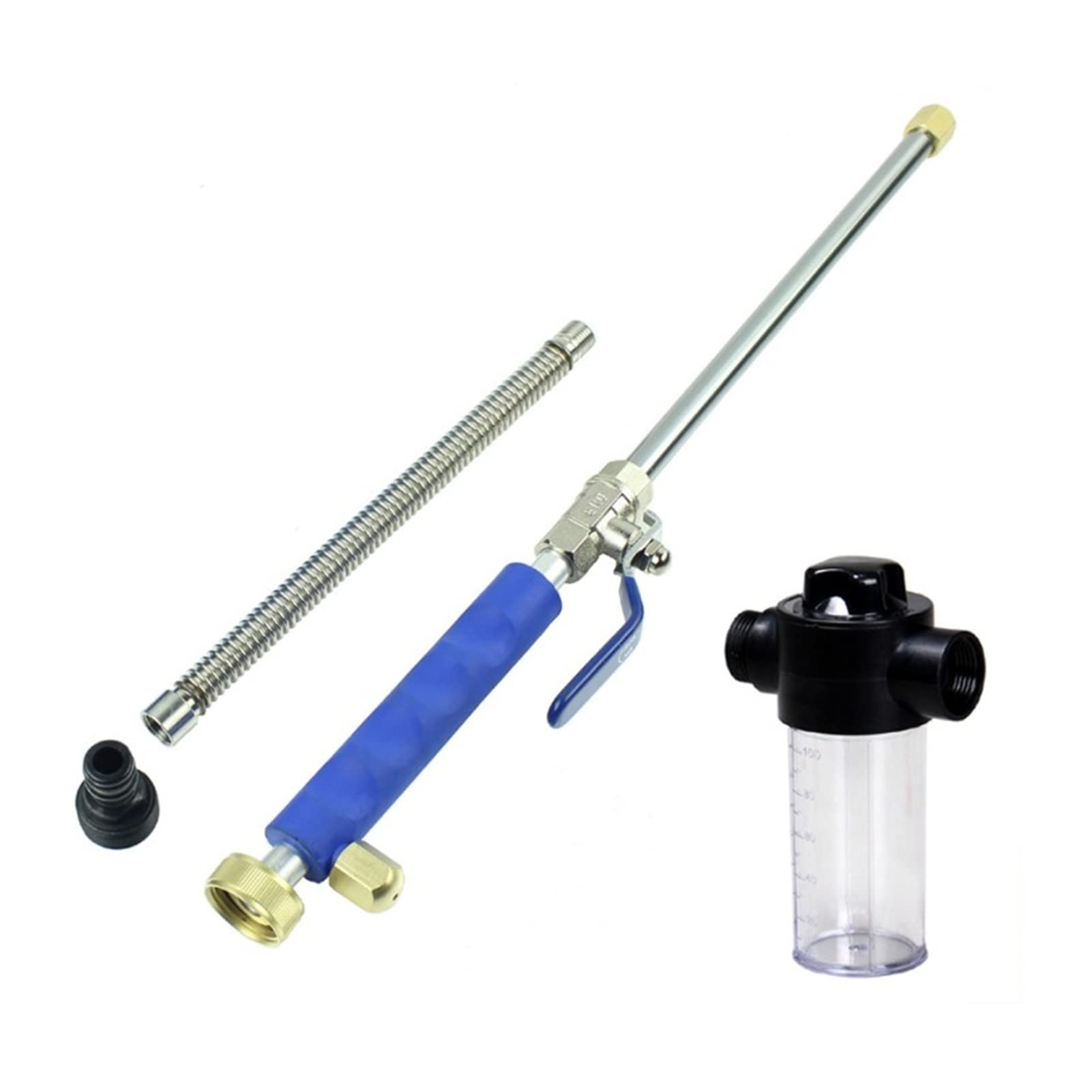 High Pressure Metal Water Gun & Car Washer Spray Kit - Blue Garden Sprinkler for Powerful Car Washing, Gardening & Outdoor Cleaning | Perfect for Vehicles, Patios, Driveways & Lawn Care