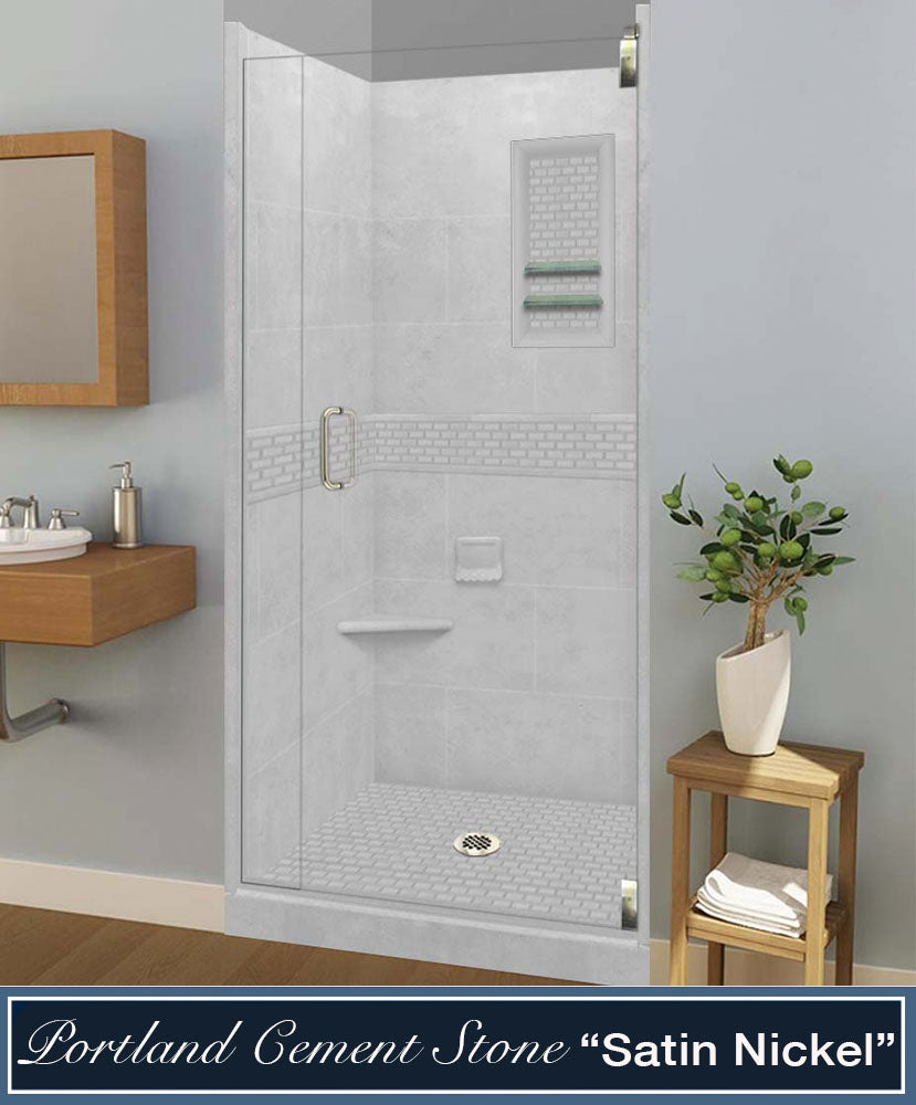 Stone Threshold & Casings for Shower Door - Easy Remodel Kit | Durable Bathroom Upgrade for Modern Homes