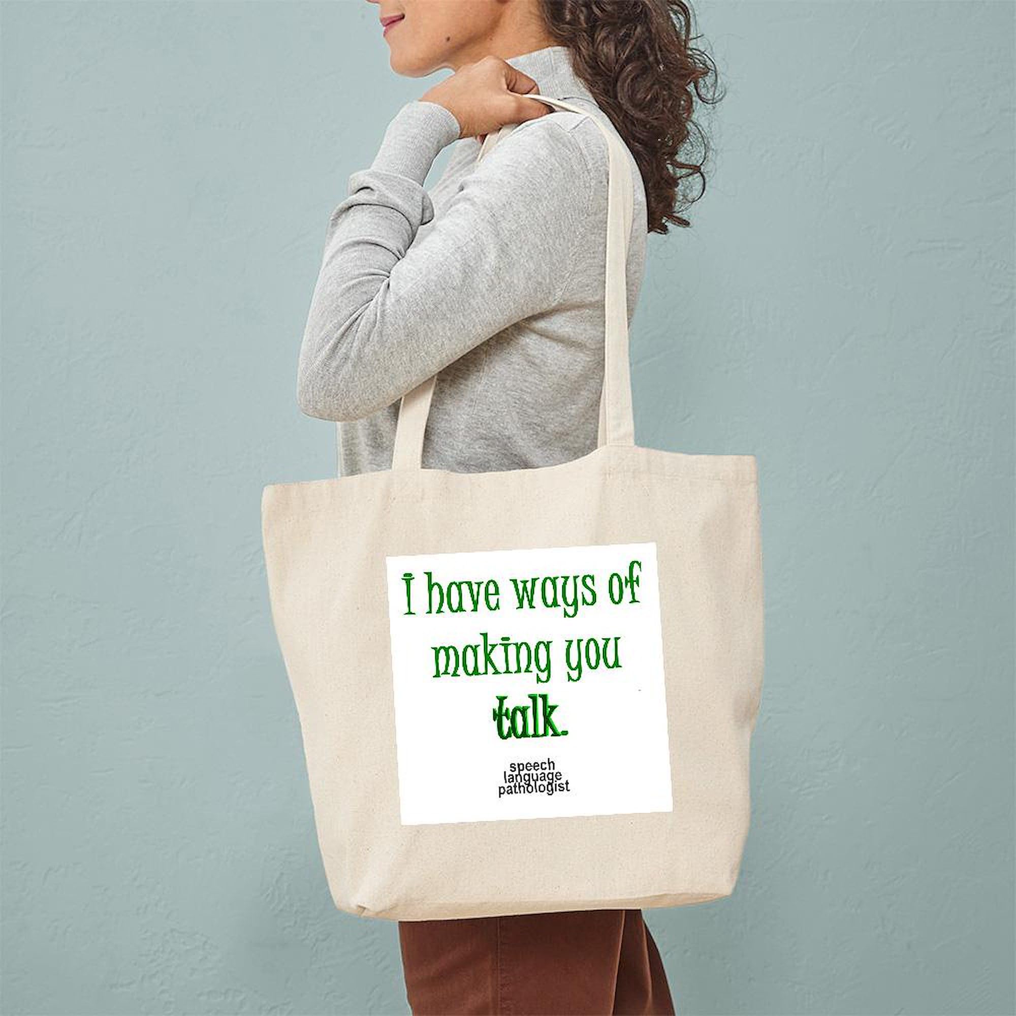 Ways of Making You Talk Tote Bag - Natural Canvas Reusable Shopping Bag for Groceries, Beach & Everyday Use | Funny Slogan Tote | Eco-Friendly Cotton Tote Bag