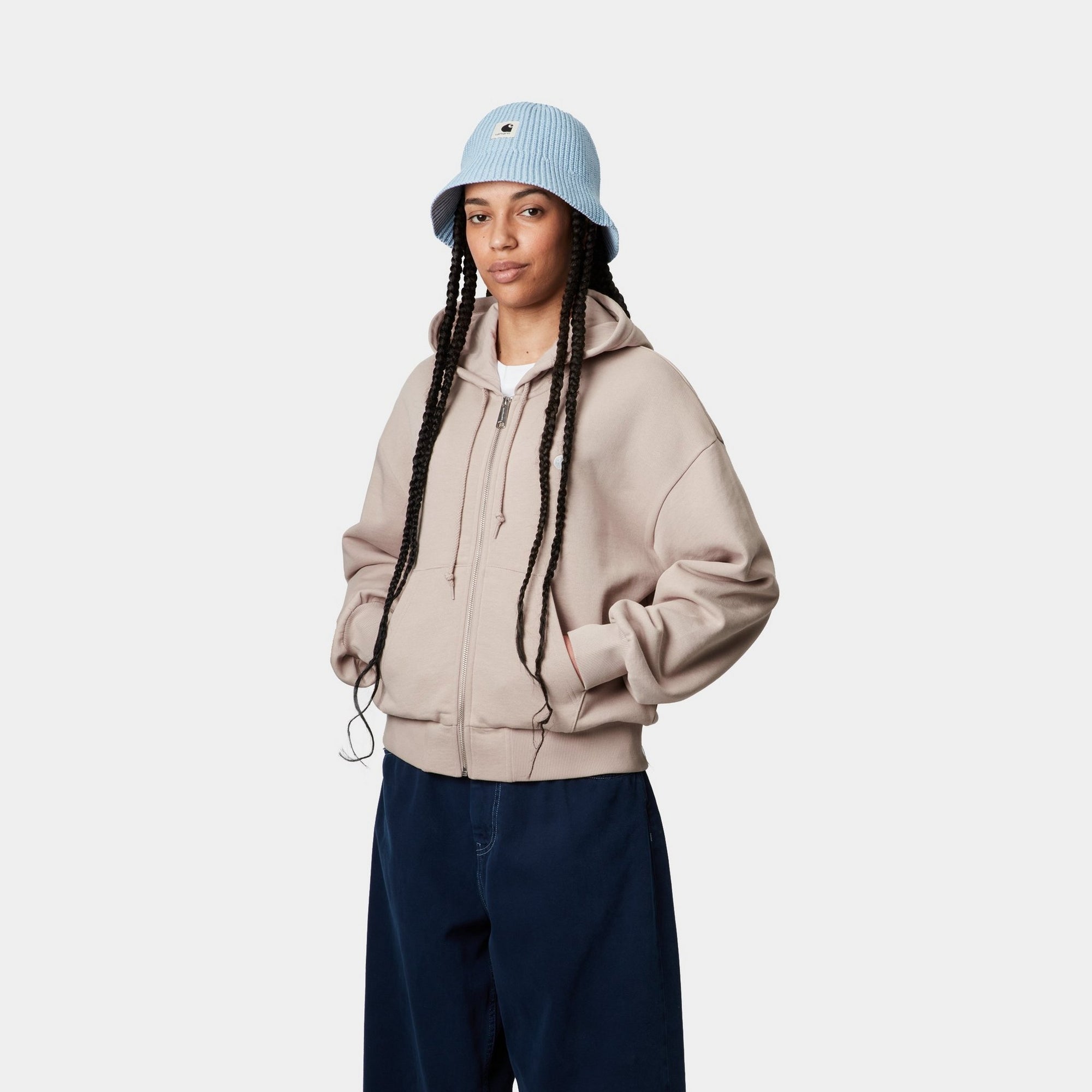 Women's Casey Hooded Jacket - Dusky Beige & Silver | Waterproof Windbreaker for Outdoor Hiking, Camping & Fall Fashion