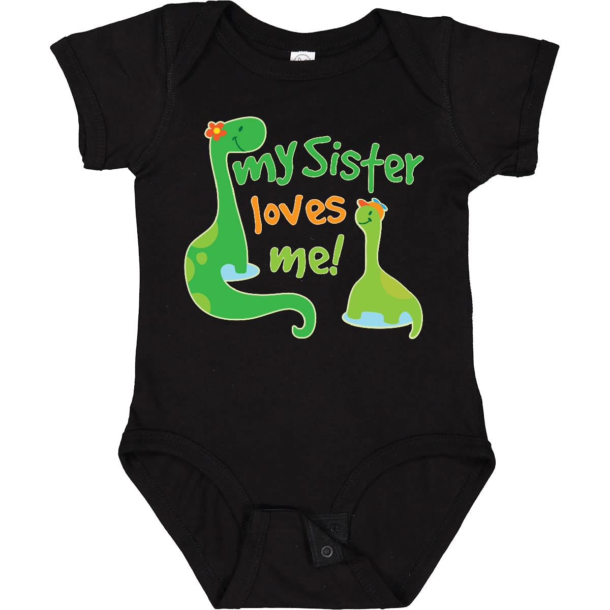 Inktastic My Sister Loves Me Baby Boy Onesie - Soft Cotton Bodysuit for Newborns & Infants - Perfect for Sibling Photos, Family Gifts & Everyday Wear