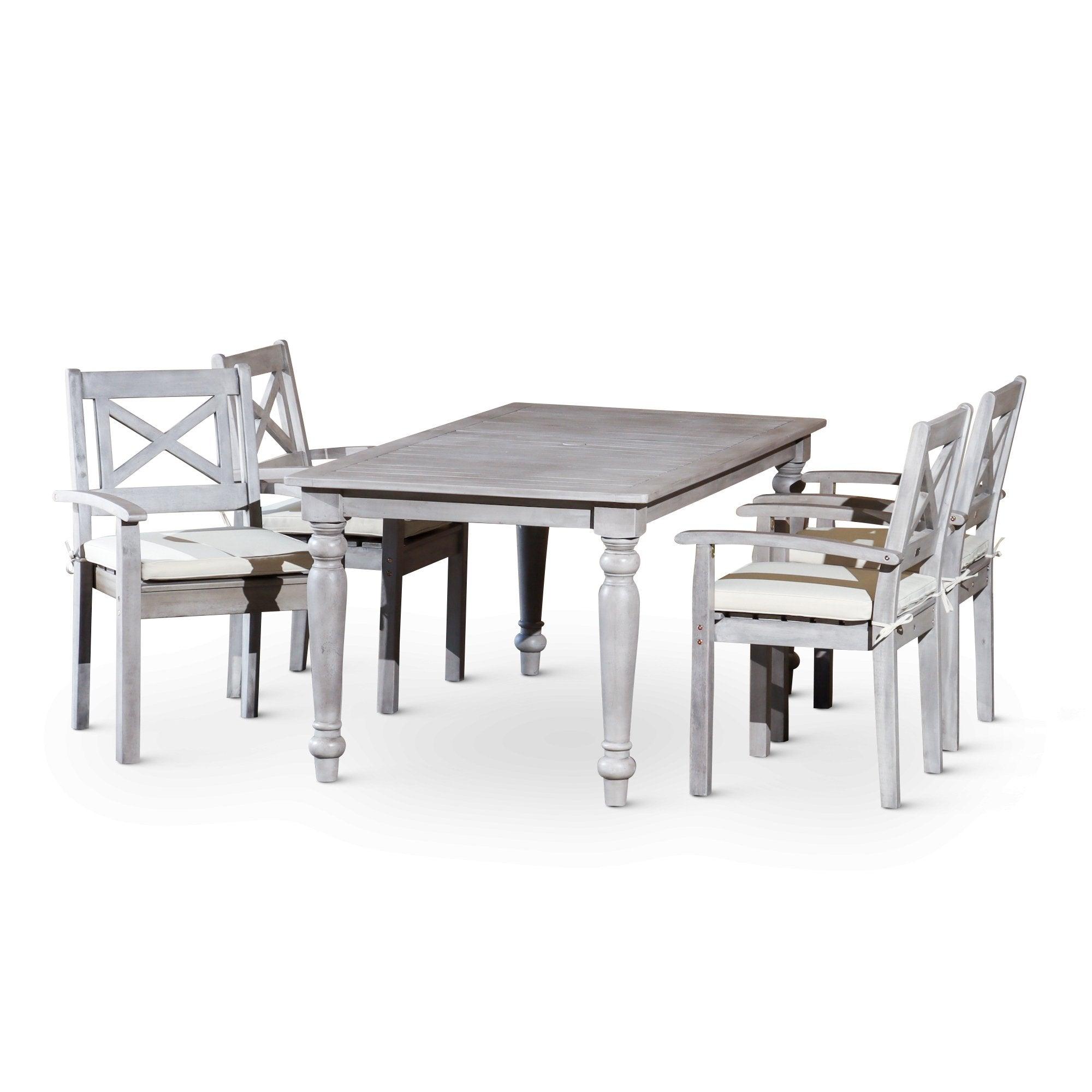 Premium Castlewood Canyon Outdoor Dining Set - Patio Furniture for Backyard, Garden, Deck - Weather-Resistant & Durable - Perfect for BBQs, Family Gatherings, and Outdoor Entertaining
