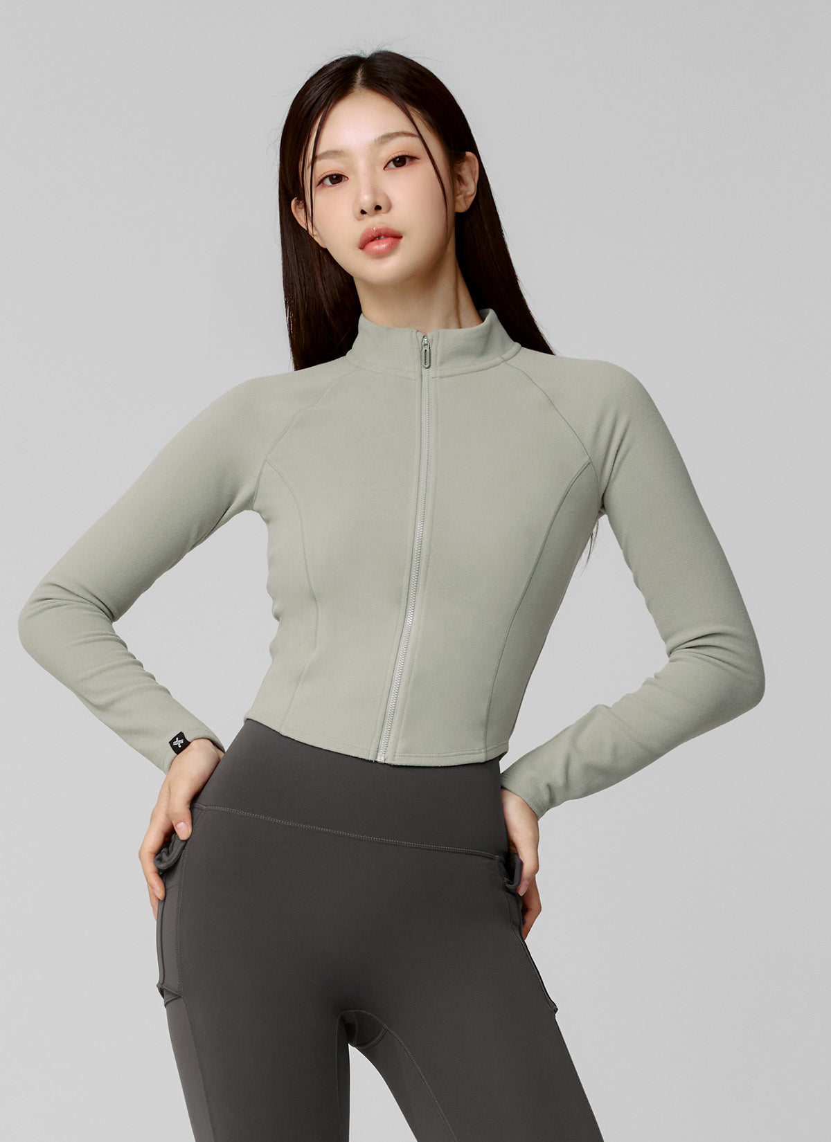 Active Crop Slim Fit Zip Up Jacket for Women - Lightweight Running Hoodie for Gym, Yoga & Outdoor Sports