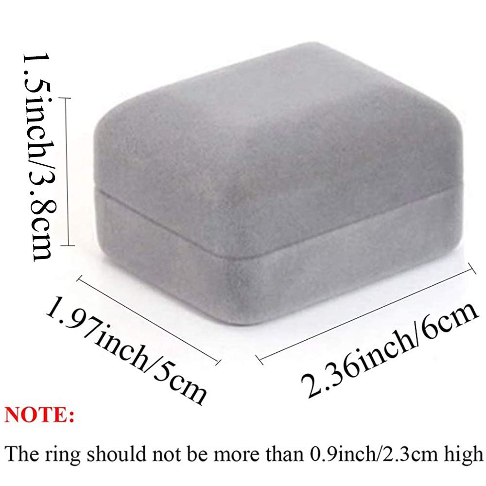 GBYAN Velvet Ring Box with LED Light - Premium Jewelry Display Gift Box for Proposal, Engagement & Wedding - Perfect for Romantic Surprises & Special Occasions