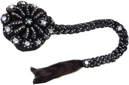 Premium 21 Inch Natural Black Hair Extensions for Women - DELUXE HAIR Juda Choti Clip-in Human Hair Extensions | Perfect for Parties, Weddings & Daily Styling