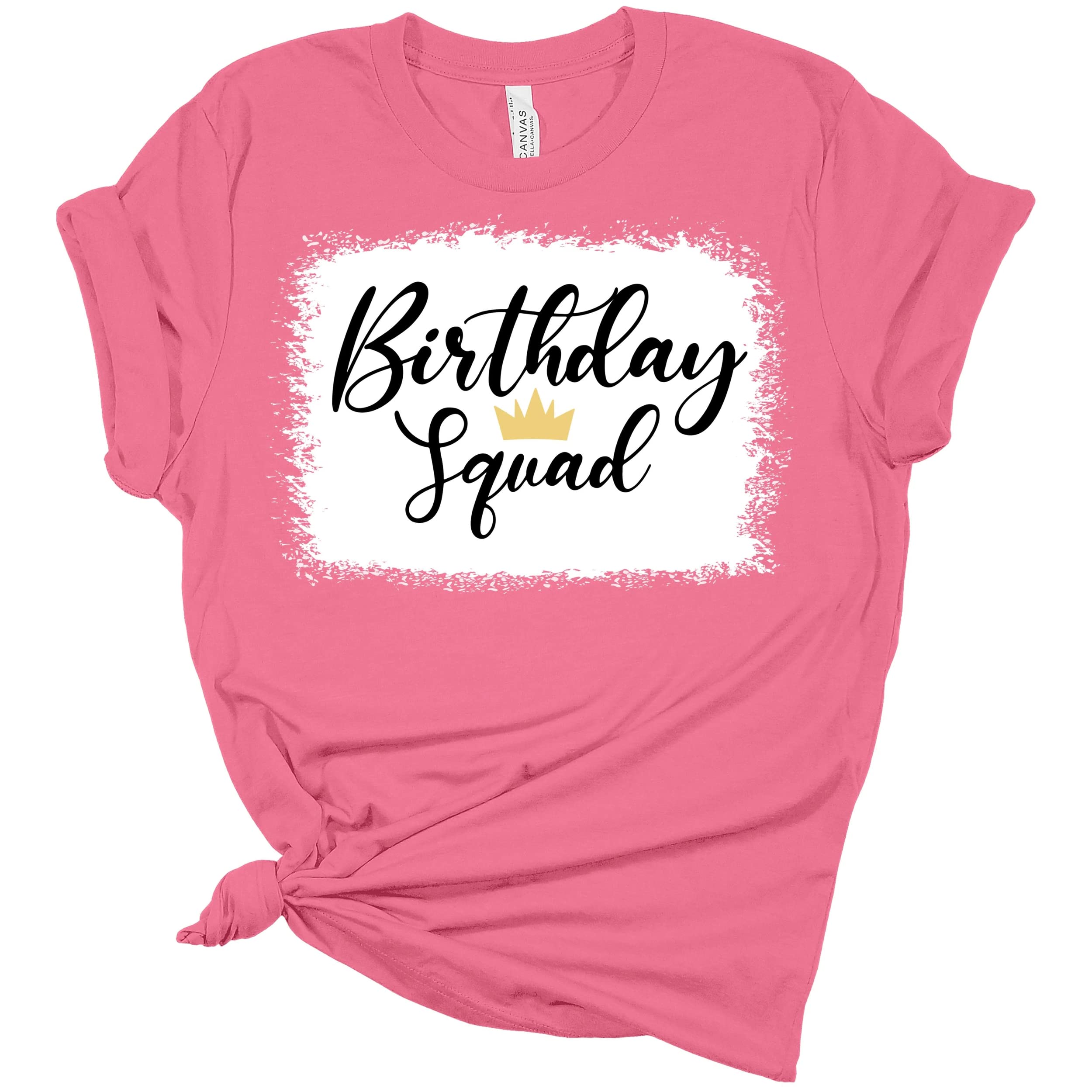 Birthday Squad T-Shirt for Women | Cute Birthday Girl Party Top | Bella Canvas Tee for Birthday Celebrations & Girls' Night Out