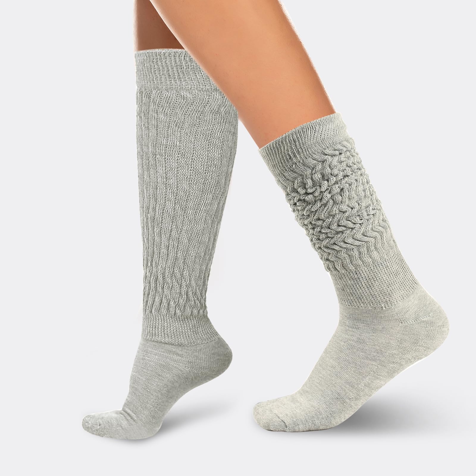 4 Pairs Women's Knee High Socks - Soft Stretchy Boot Socks for Women - Perfect for Winter, Boots & Casual Wear