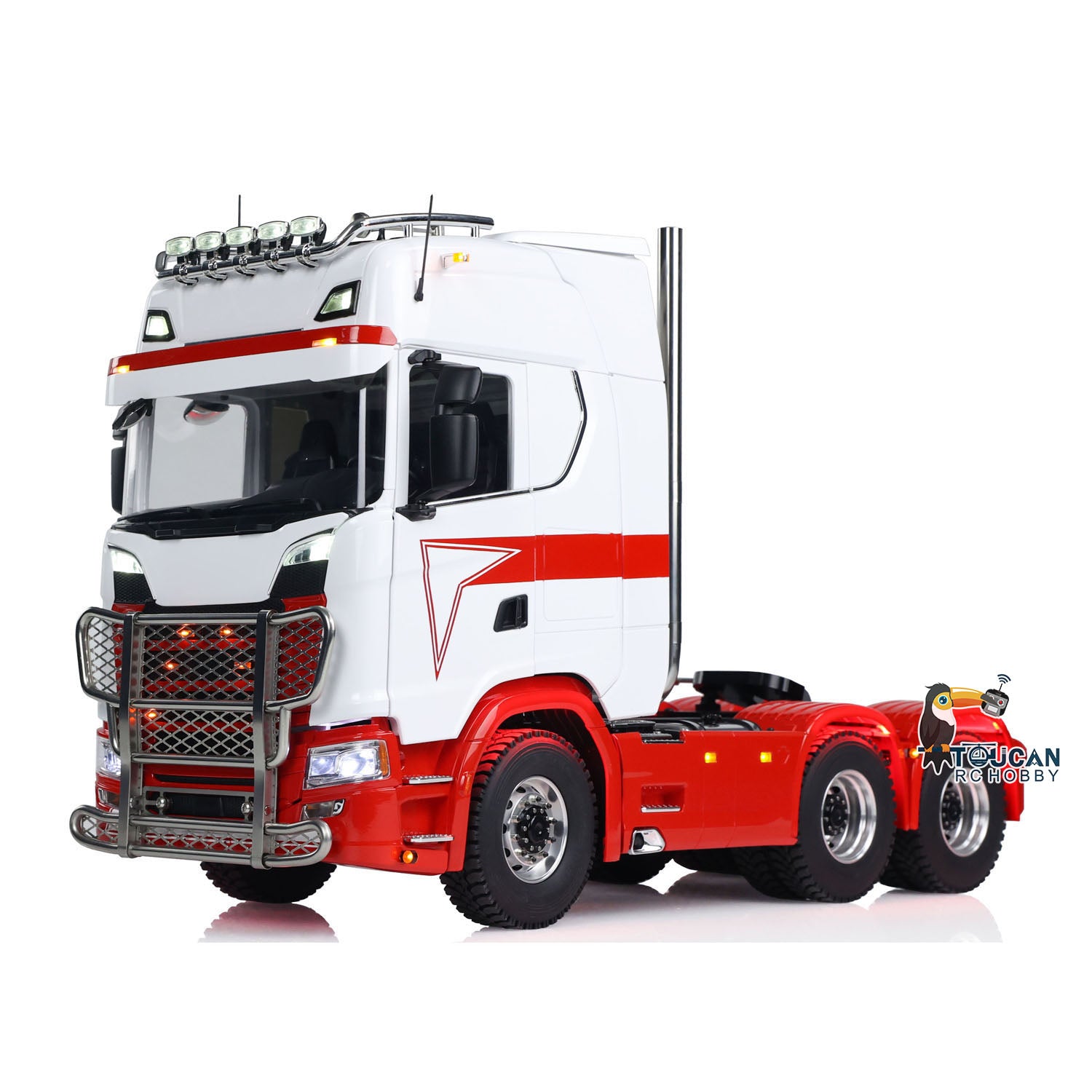 1/14 Scale ST8 RC Tractor Truck - 6x6 Metal Chassis, 2-Speed Transmission, Realistic Sound & Painted Body - Remote Control Simulation Vehicle for Hobbyists & Collectors - Perfect for Off-Road Racing, Farm Simulation & Display Models