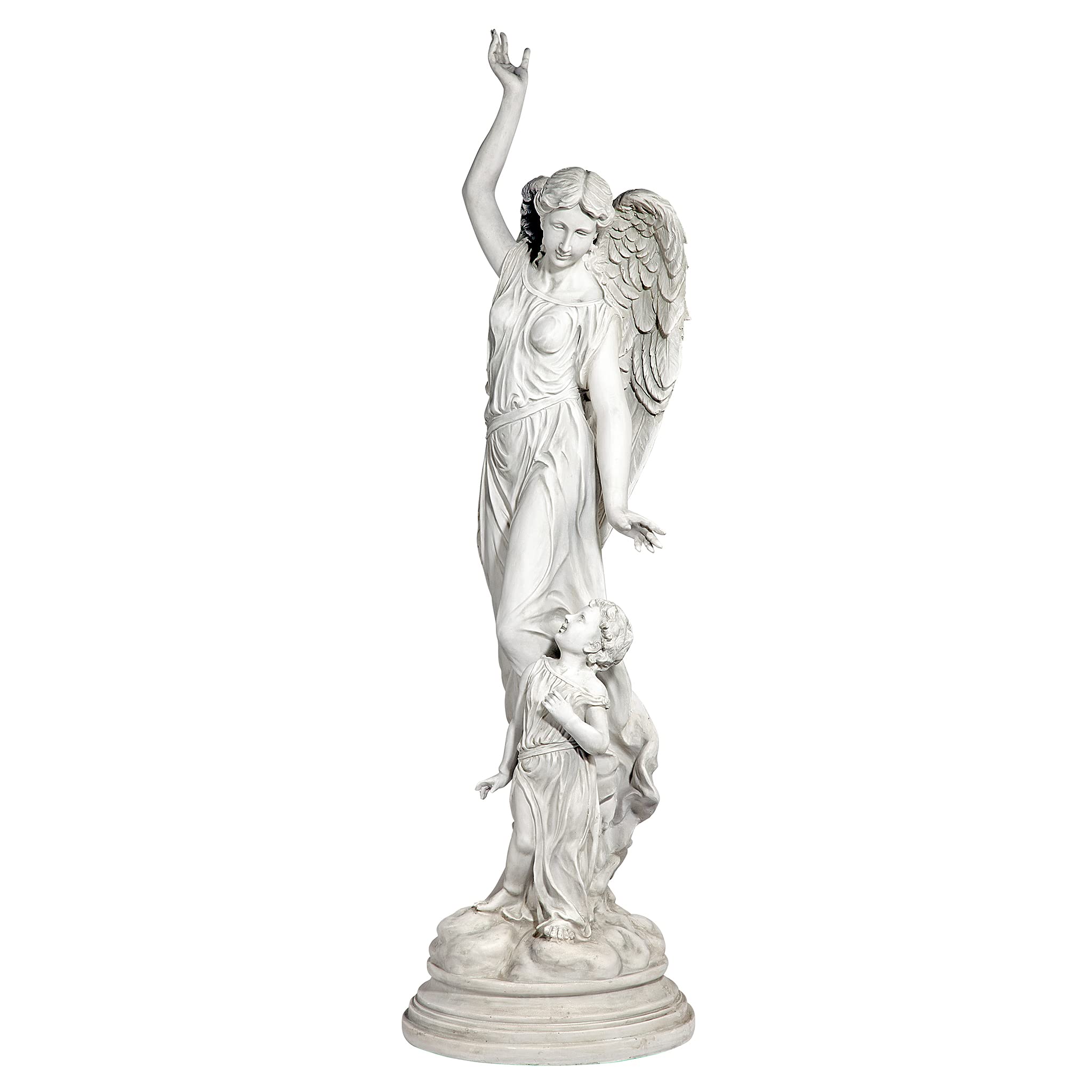 Design Toscano Queen of Angels Statue - Guardian of Children Figurine - Religious Home Decor for Garden, Patio & Indoor Display
