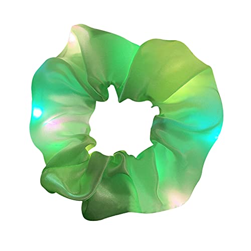 2022 LED Glow Hair Scrunchies - Premium Light Up Hair Bands for Women & Girls with Multiple Lighting Modes, Fluorescent Elastic Hair Ties, Glowing Hair Accessories - Perfect for Parties, Raves, Halloween & Christmas Gifts