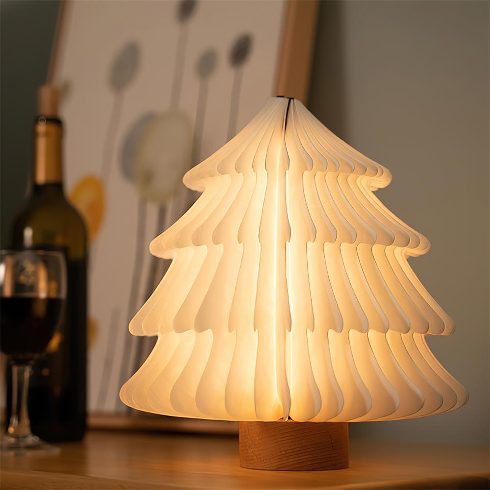 Foldable Christmas Tree Table Lamp - Portable Holiday Decor for Home, Office & Party | Perfect for Festive Lighting & Seasonal Ambiance