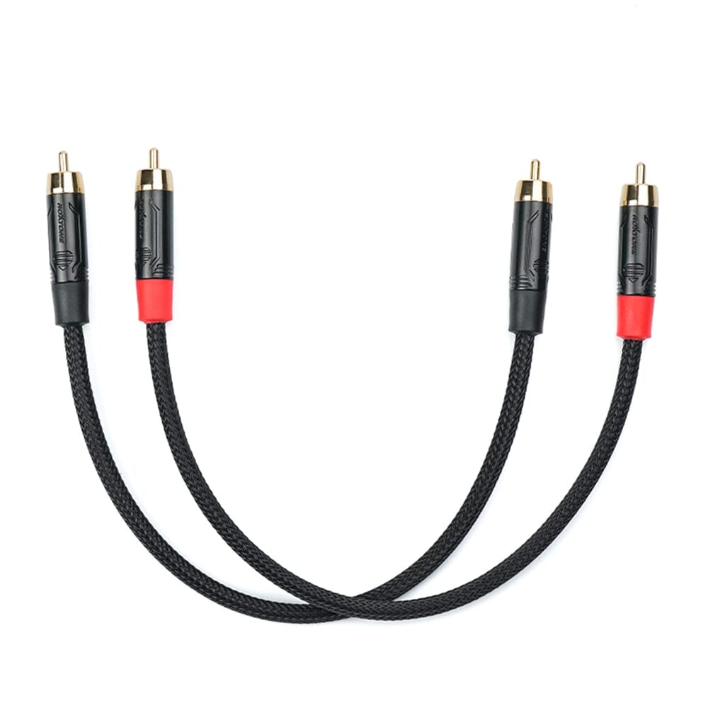 Premium Fanmusic C003 RCA Audio Cable 25cm - High-Quality Stereo Interconnect for Home Theater, Speakers, Amplifiers & Audio Systems - Perfect for DJ Equipment, Gaming Setups & Music Production