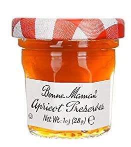 Bonne Maman Mini 8-Piece Gift Set - 1 oz Apricot Preserves (8 Jars) | Perfect for Breakfast, Tea Time & Gourmet Gift Giving