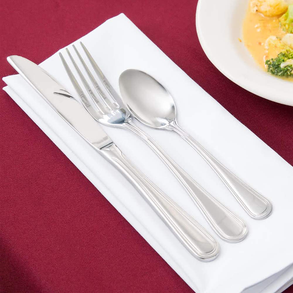 Premium Tuscany Dinner Knives Set of 12 - 18/0 Heavyweight Stainless Steel Restaurant Flatware - Commercial Grade Silverware for Fine Dining, Catering & Home Entertaining