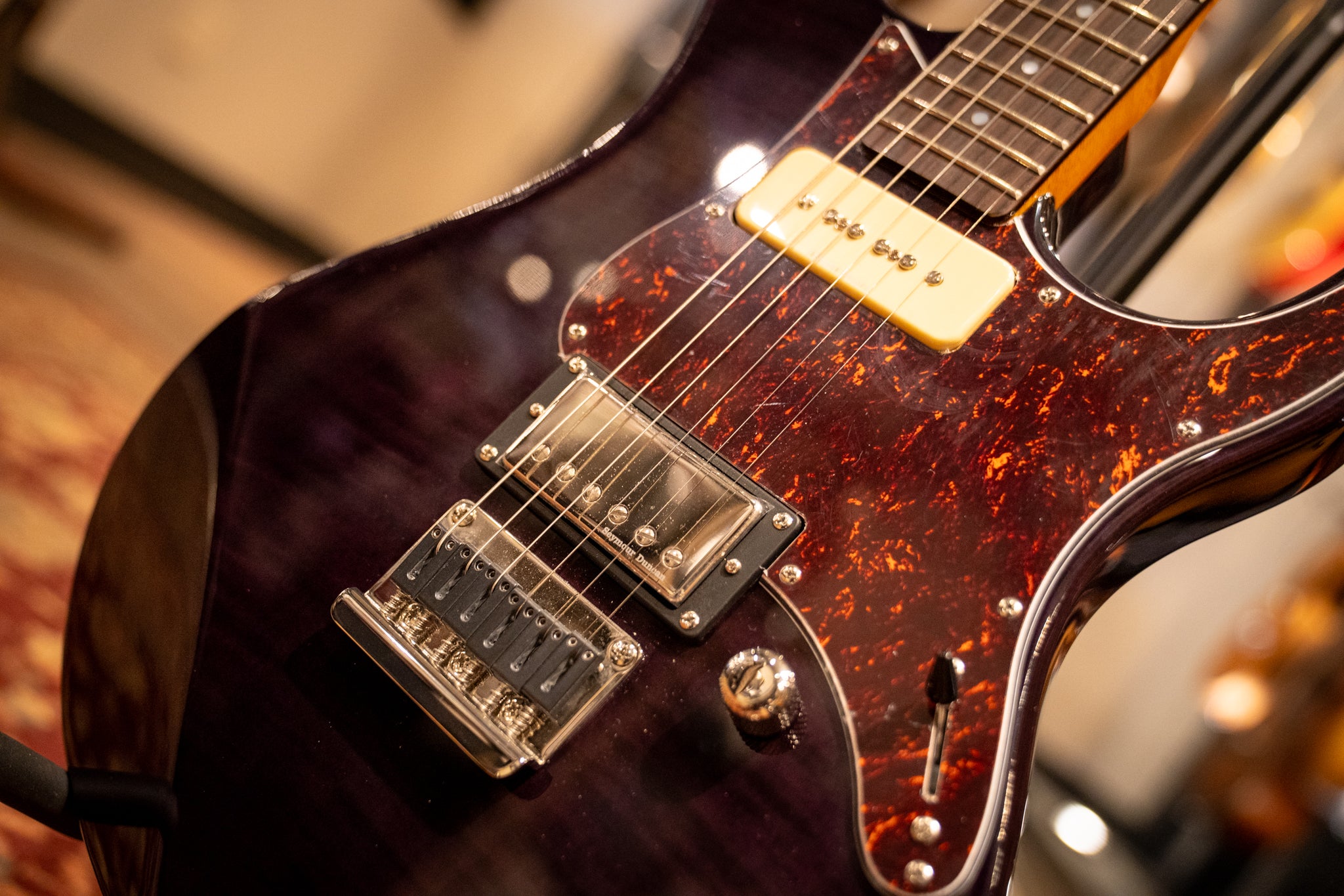 Yamaha PAC611HFM Pacifica Electric Guitar in Translucent Purple - Perfect for Rock, Blues, and Stage Performances