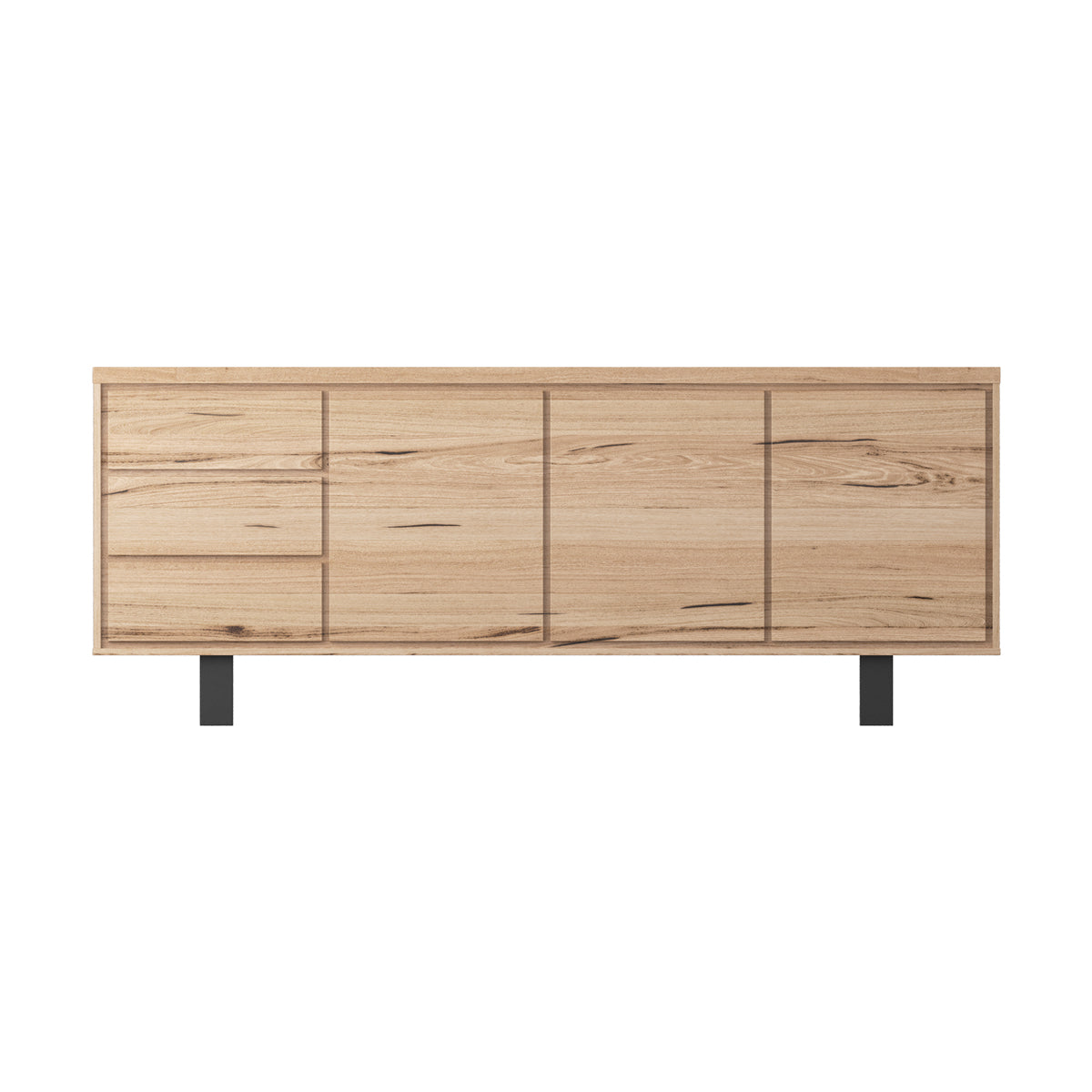 Sol Studio Ellis Buffet - Modern Wooden Sideboard with 2 Doors & 4 Drawers - Stylish Storage Cabinet for Dining Room, Living Room, or Entryway - Perfect for Home Organization & Displaying Decor