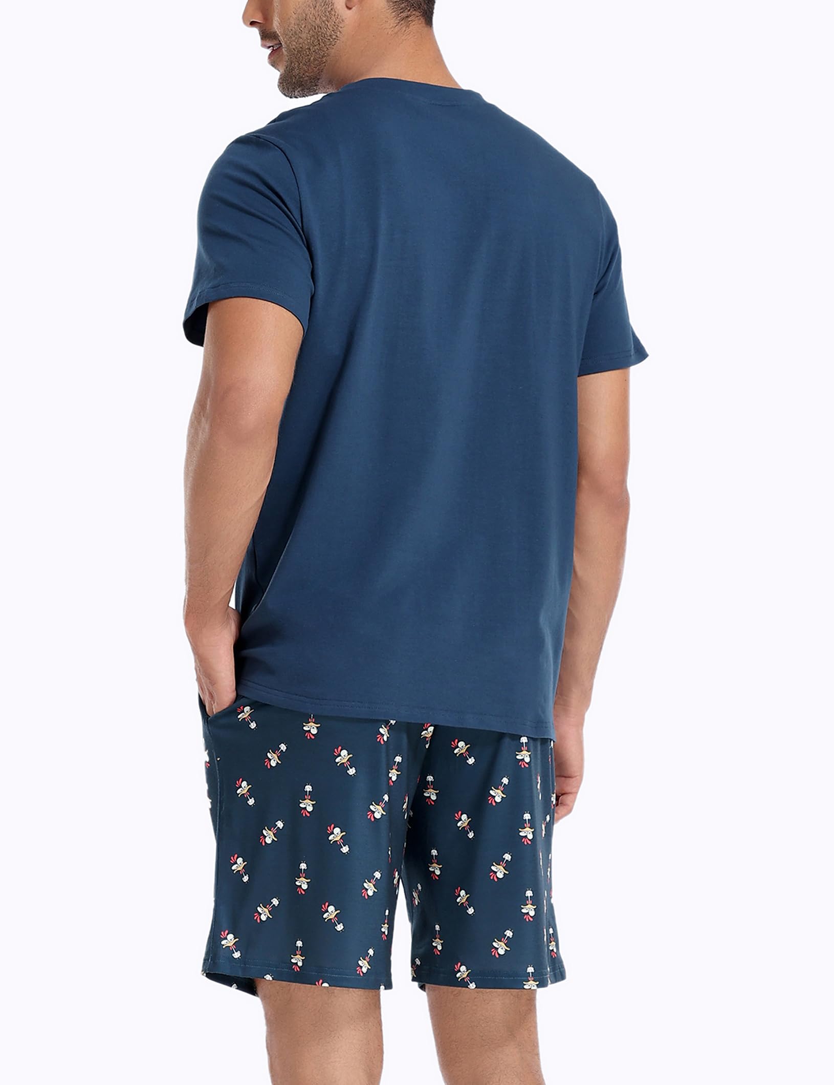 Men's Cotton Pajama Set - Soft V-Neck Sleepwear with Pockets for Lounge & Comfortable Night Sleep - Perfect for Relaxing at Home, Travel & Gift Giving