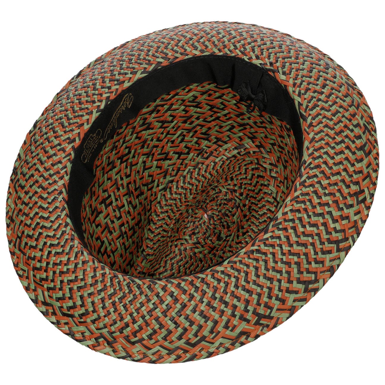 Borsalino Federico Patterned Panama Hat for Men & Women - Lightweight Summer Sun Hat for Beach, Travel & Outdoor Activities