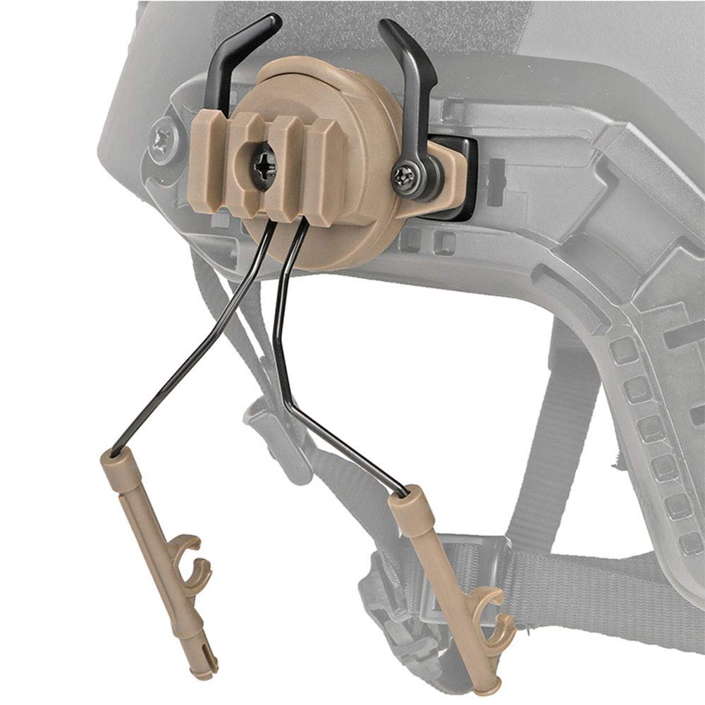 Tactical Fast Helmet Wing Rail & ARC Side Rail Mount Adapter - Airsoft Gear Accessory for Outdoor Sports | Headset Hanging Bracket for Military & Airsoft Helmets | Perfect for Tactical Missions & Airsoft Games