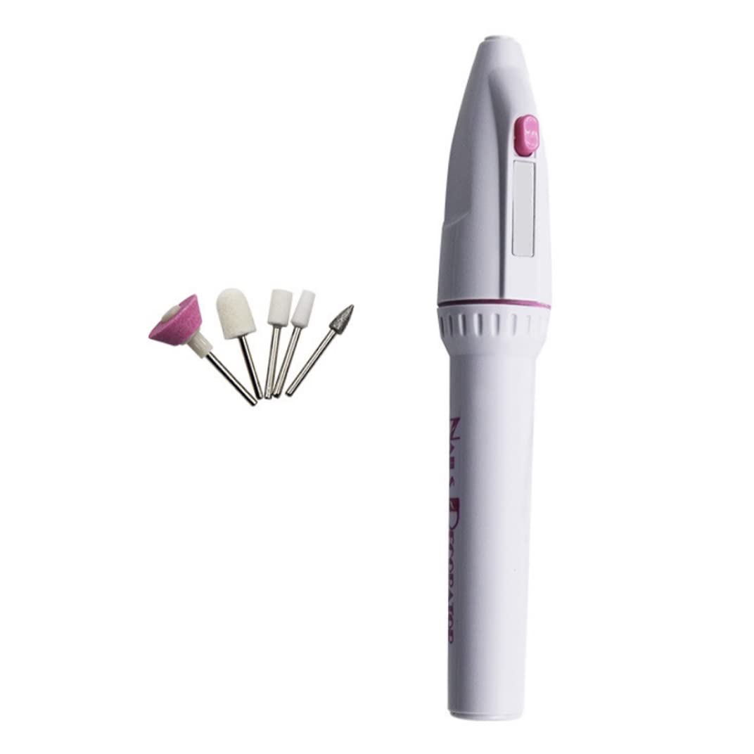 Professional Electric Nail Drill Machine Kit with 5 Drill Bits - Nail File, Polisher & Grinder for Acrylic & Gel Nails - Perfect for Home Salon & Nail Art Enthusiasts